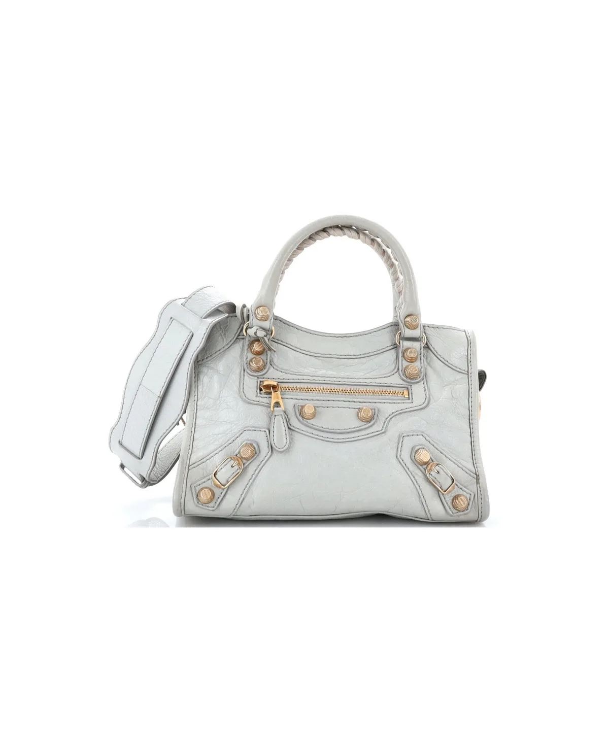Pre-Owned Balenciaga Mini City Classic Studs Bag Leather by Balenciaga