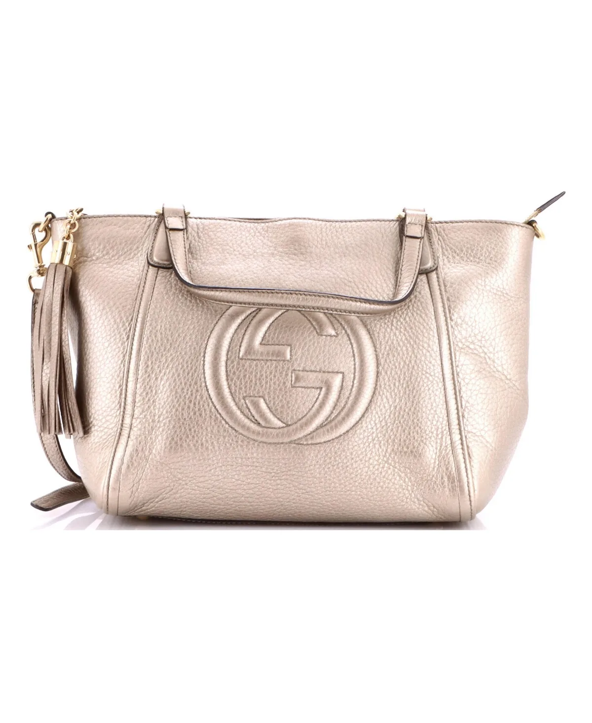 Pre-Owned Gucci Small Soho Convertible Top Handle Bag Leather by Gucci