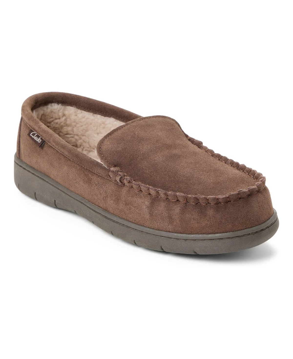 Venetian Moc Memory Foam Genuine Cow Suede Slippers by Clarks