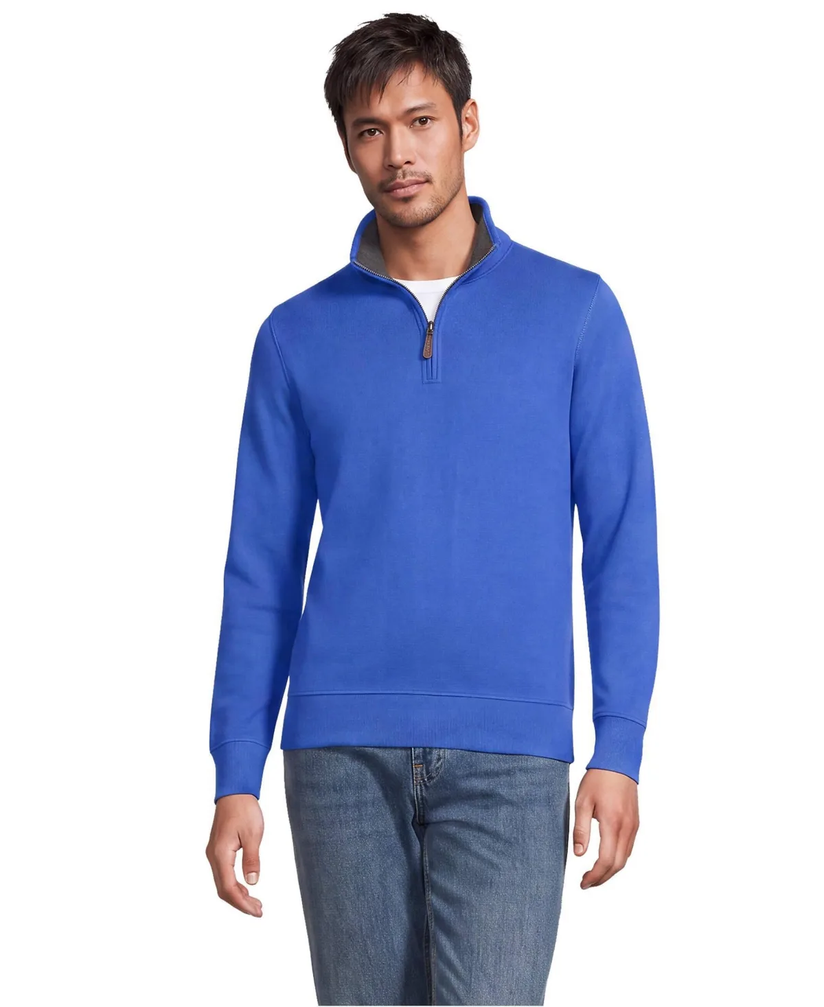 Lands' End Bedford Rib Quarter Zip Sweater