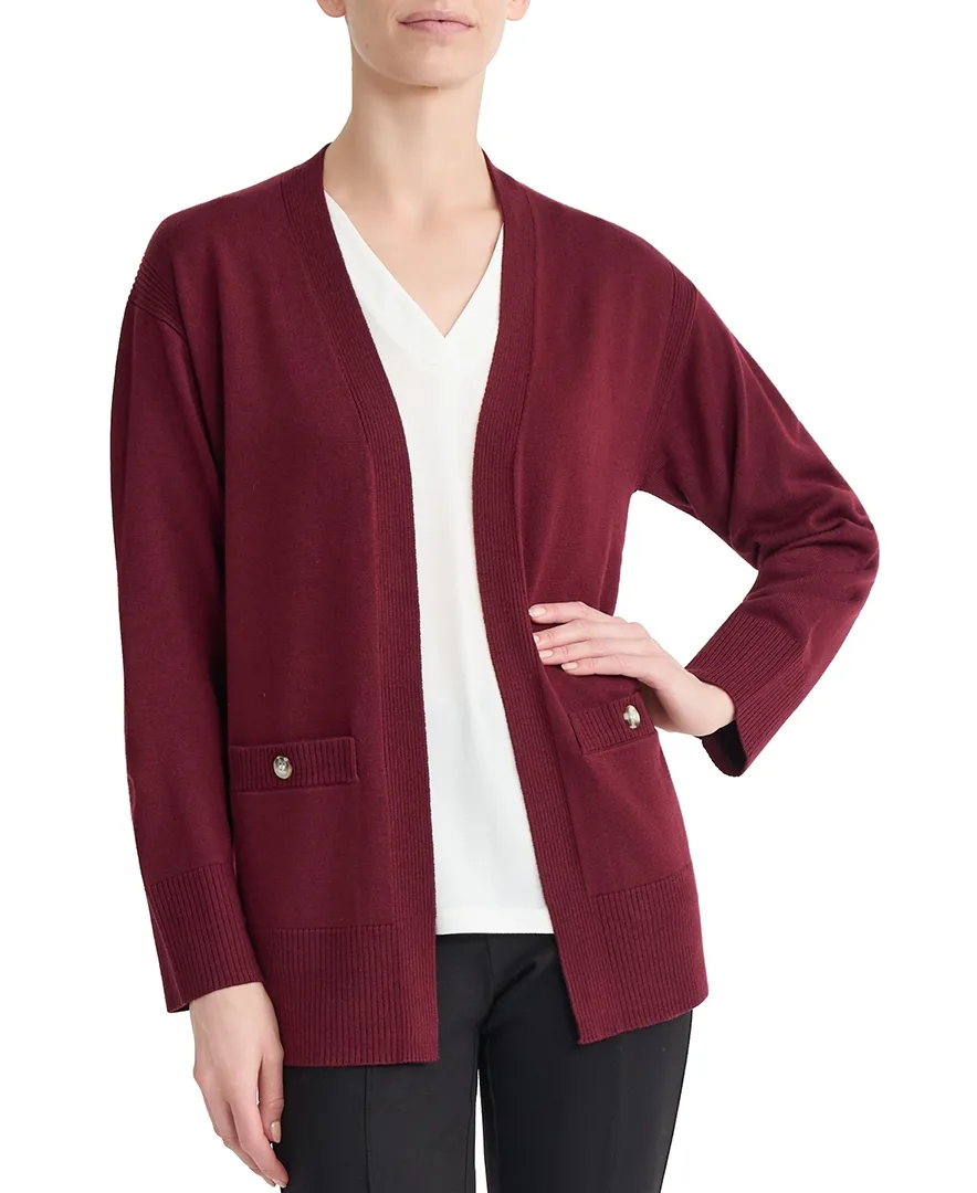 Jones New York Long-Sleeve Side Slit Cardigan