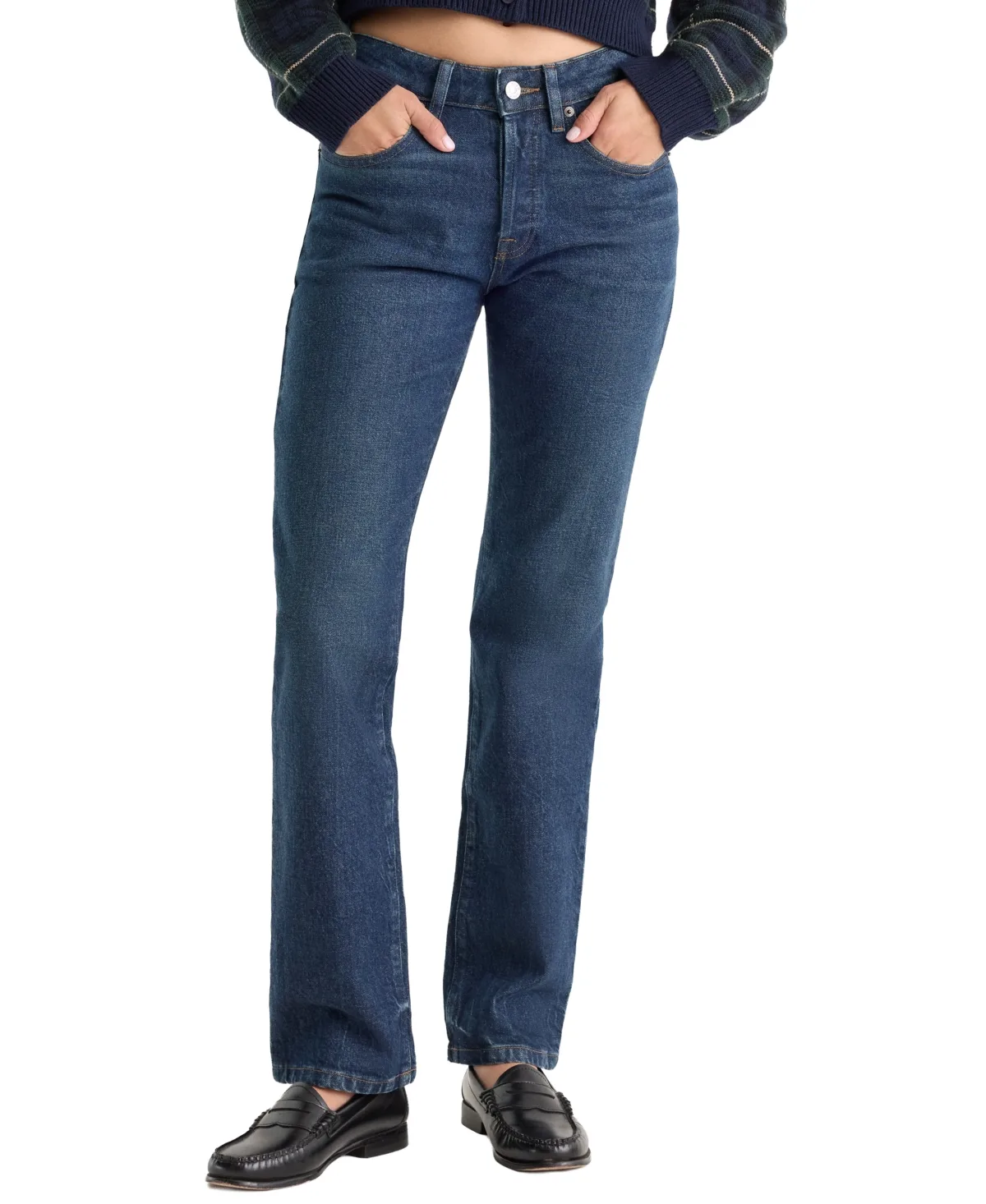 Vintage Straight Mid-Rise Jeans by GOOD AMERICAN