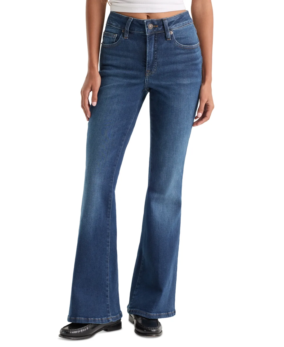 Always Fits High-Waisted Flare Stretch Denim Jeans