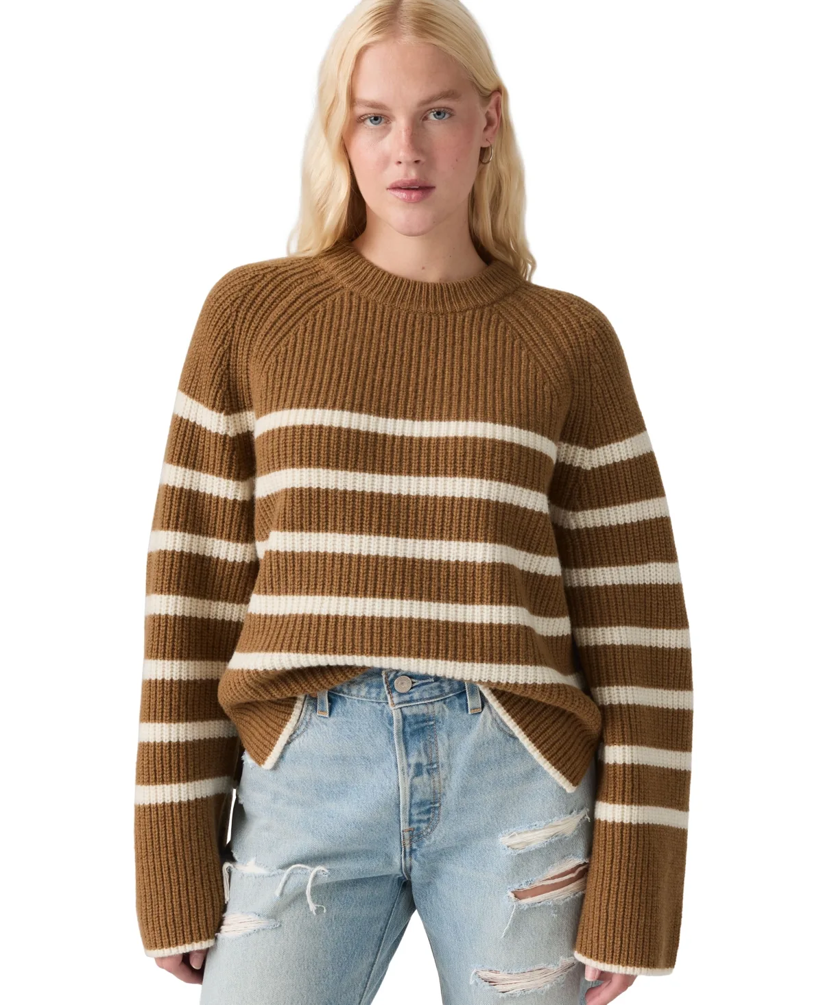 Frida Long-Sleeve Crewneck Stripe Sweater by Levi's