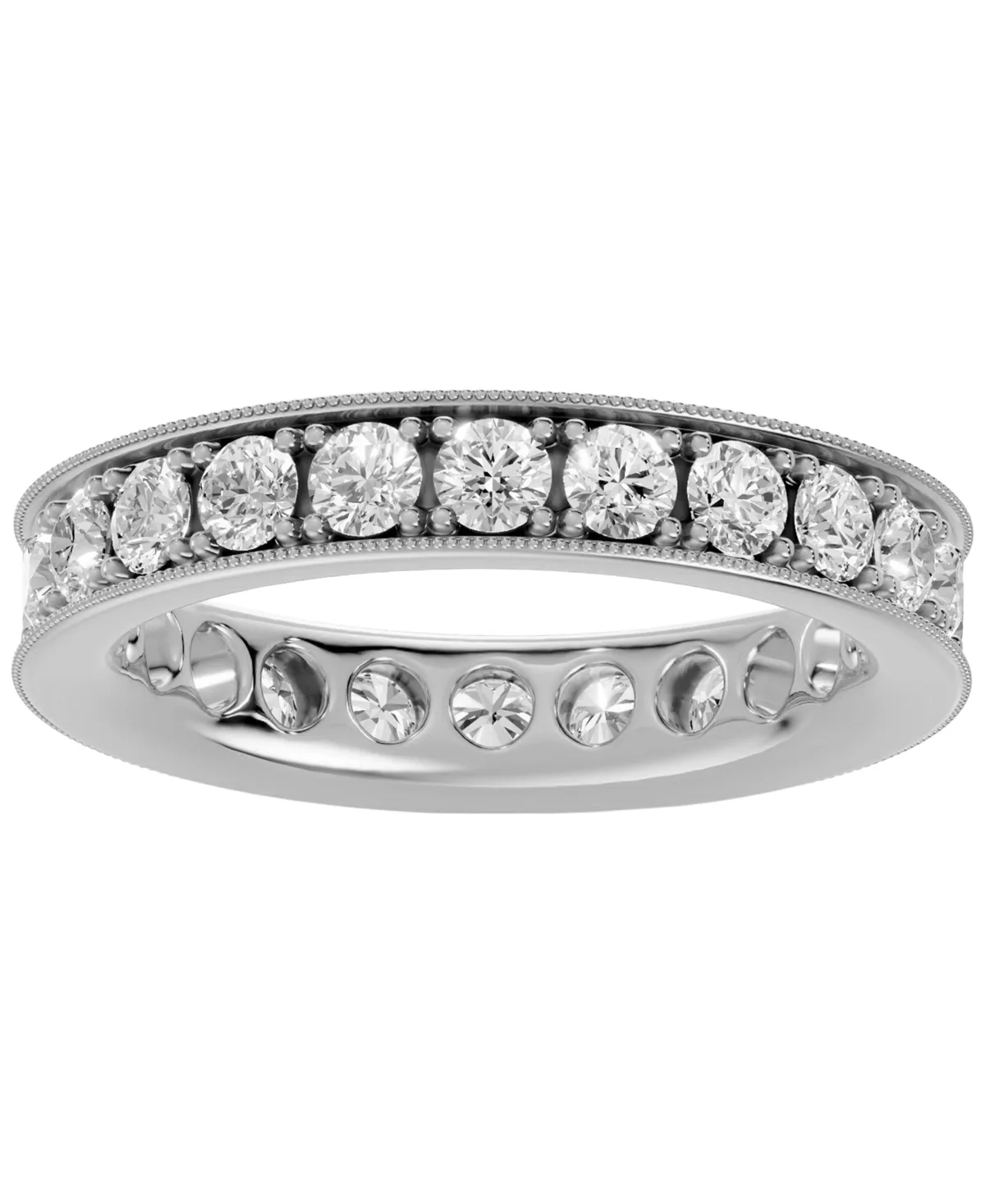 Diamond Round-Cut Full Eternity Anniversary Ring (2 ct. t.w.) in 14k White, Yellow, Rose Gold or Platinum