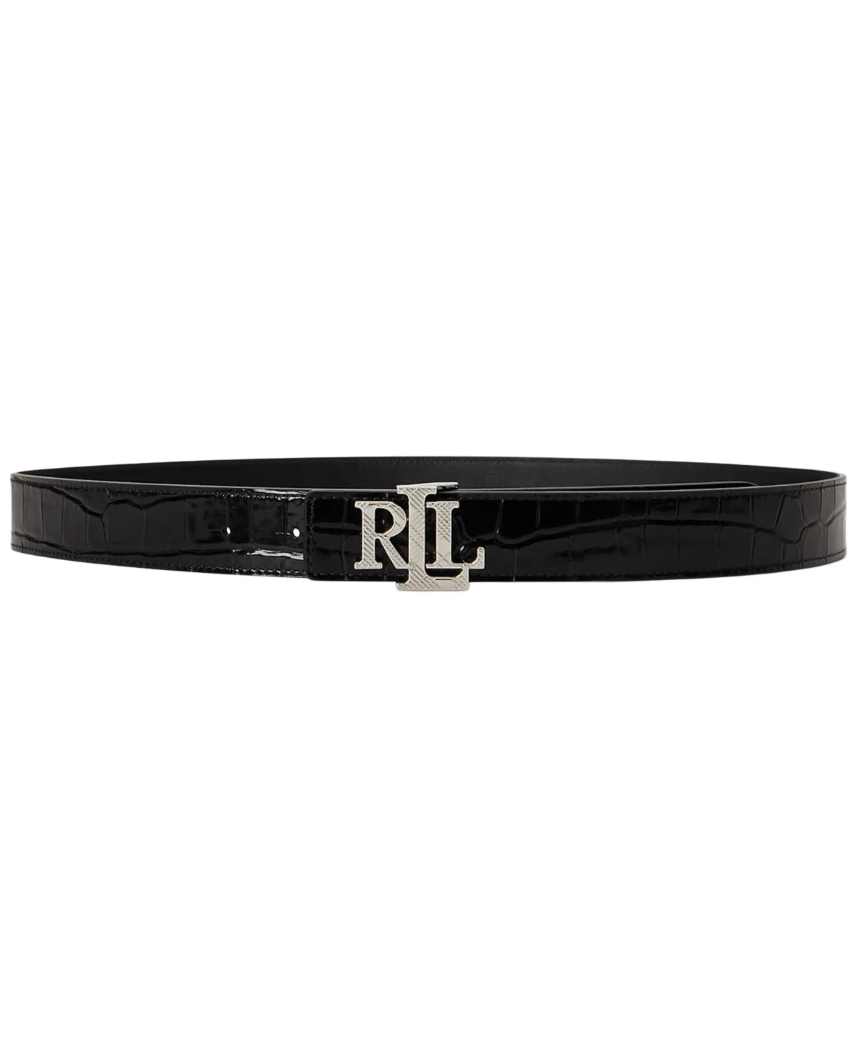 Lauren Ralph Lauren Glossy Croc Embossed Reversible Belt by Ralph Lauren
