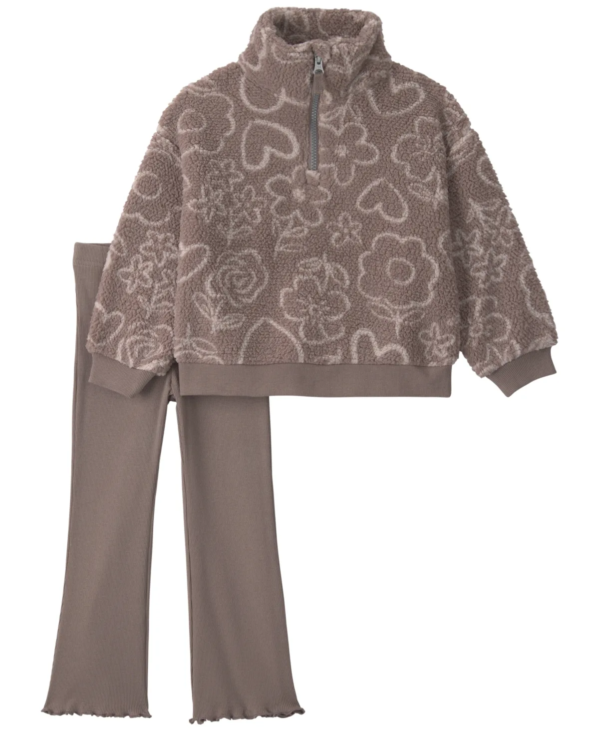 Heart Teddy Fleece Quarter-Zip Long-Sleeve Top and Pants, 2-Piece Set by Carter's