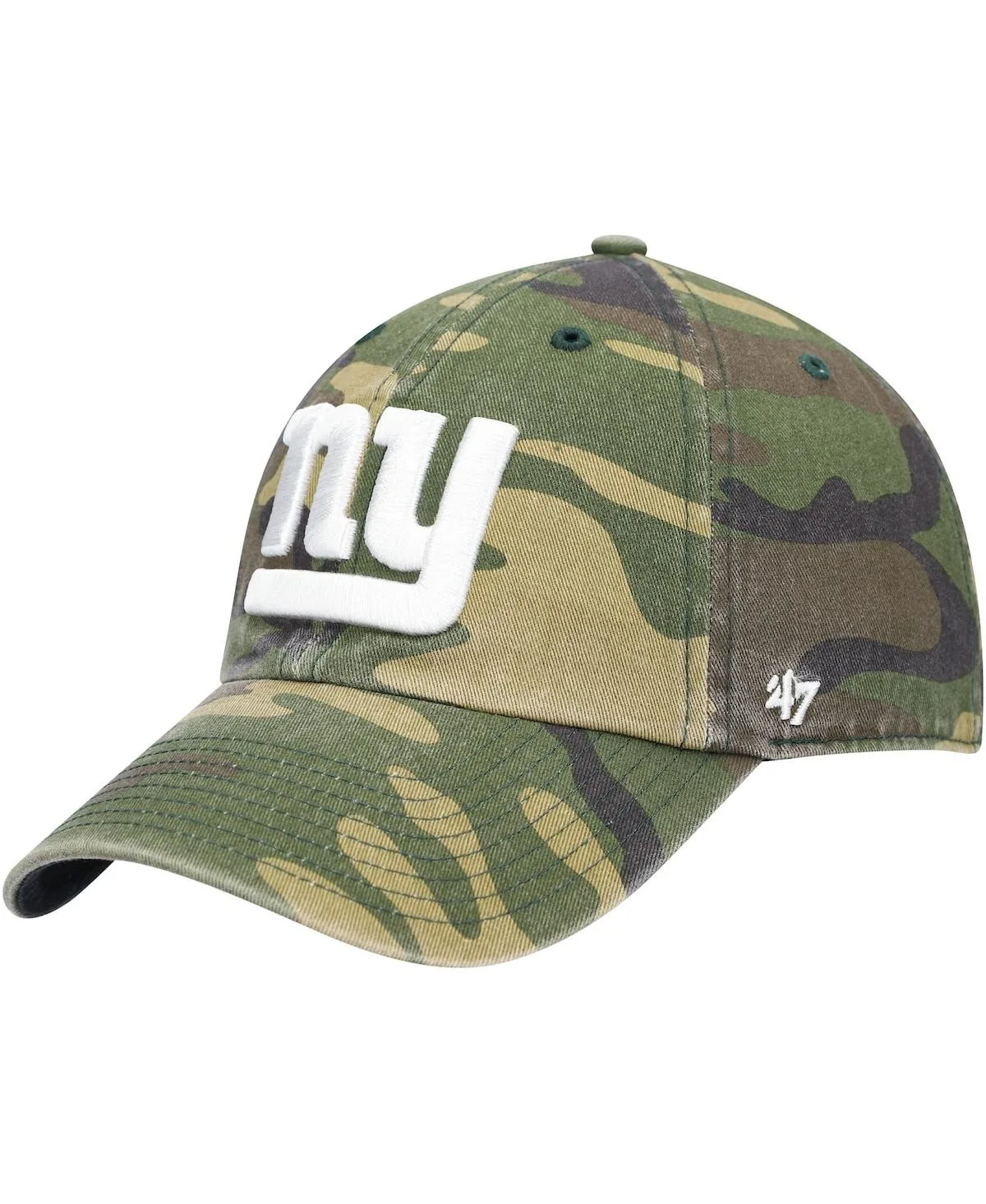 47 Brand Camo New York Giants Woodland Logo Clean Up Adjustable Hat by 47 Brand
