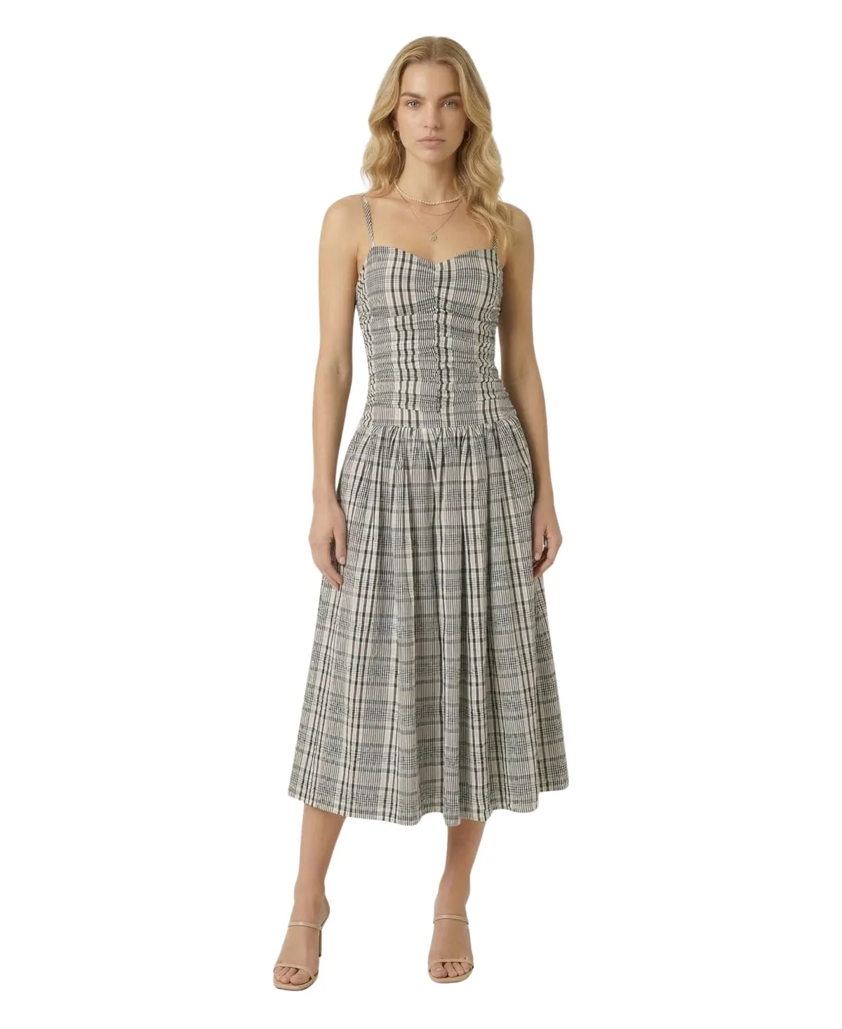 Smocked Midi Dress by Modenaire
