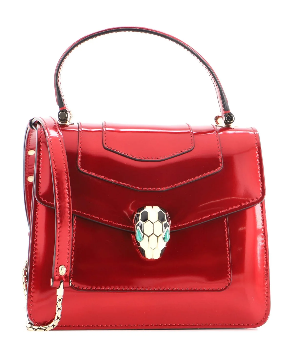 Pre-Owned Bvlgari Small Serpenti Forever Top Handle Bag Patent by BVLGARI