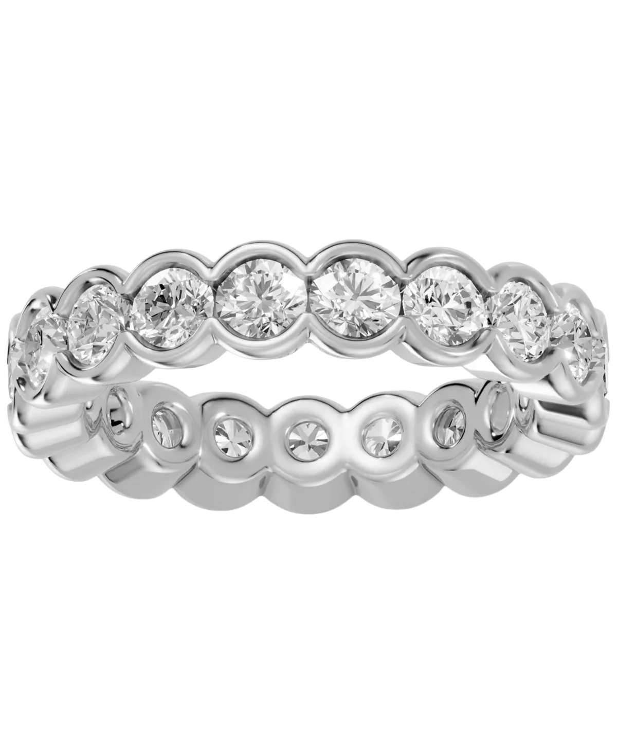 Diamond Round-Cut Full Eternity Band Ring (3 ct. t.w.) in 14k White, Yellow, Rose Gold or Platinum by Macy's