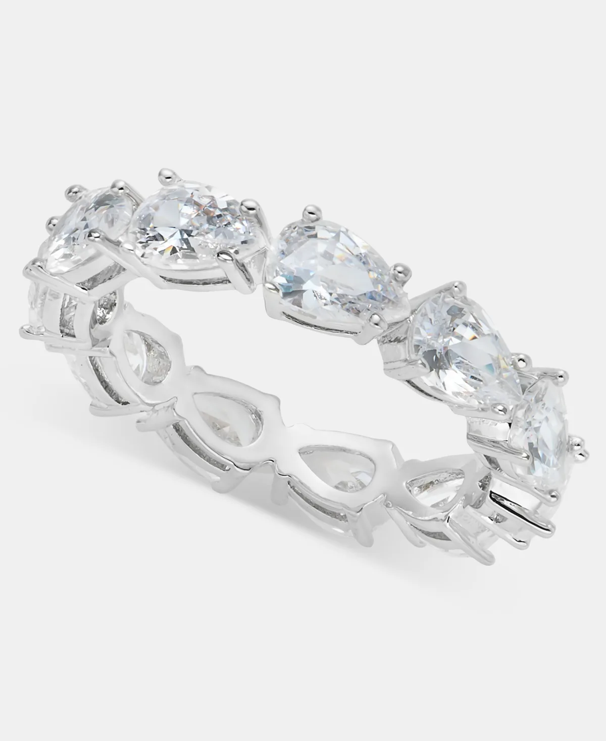 Silver-Tone Cubic Zirconia Pear Ring by GIVENCHY