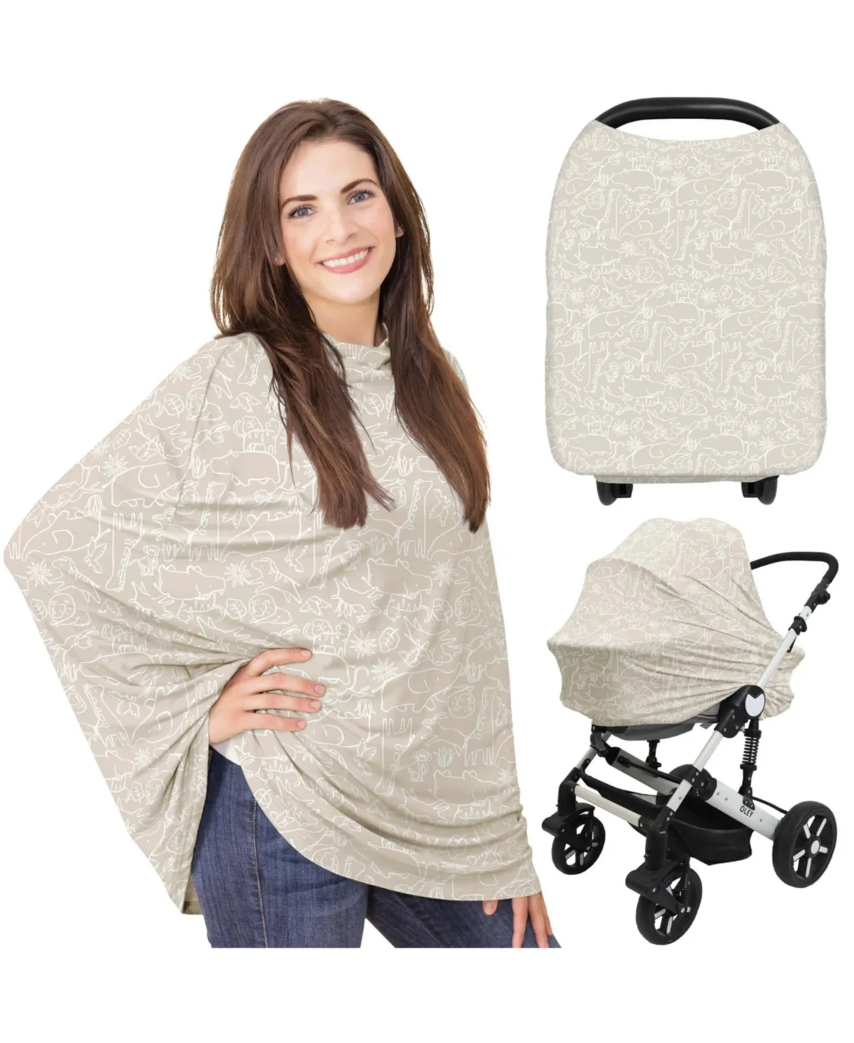 Car Seat Cover, All-In-1 Nursing Cover, Car Seat Covers for Babies, Infant Car Seat Cover by Keababies