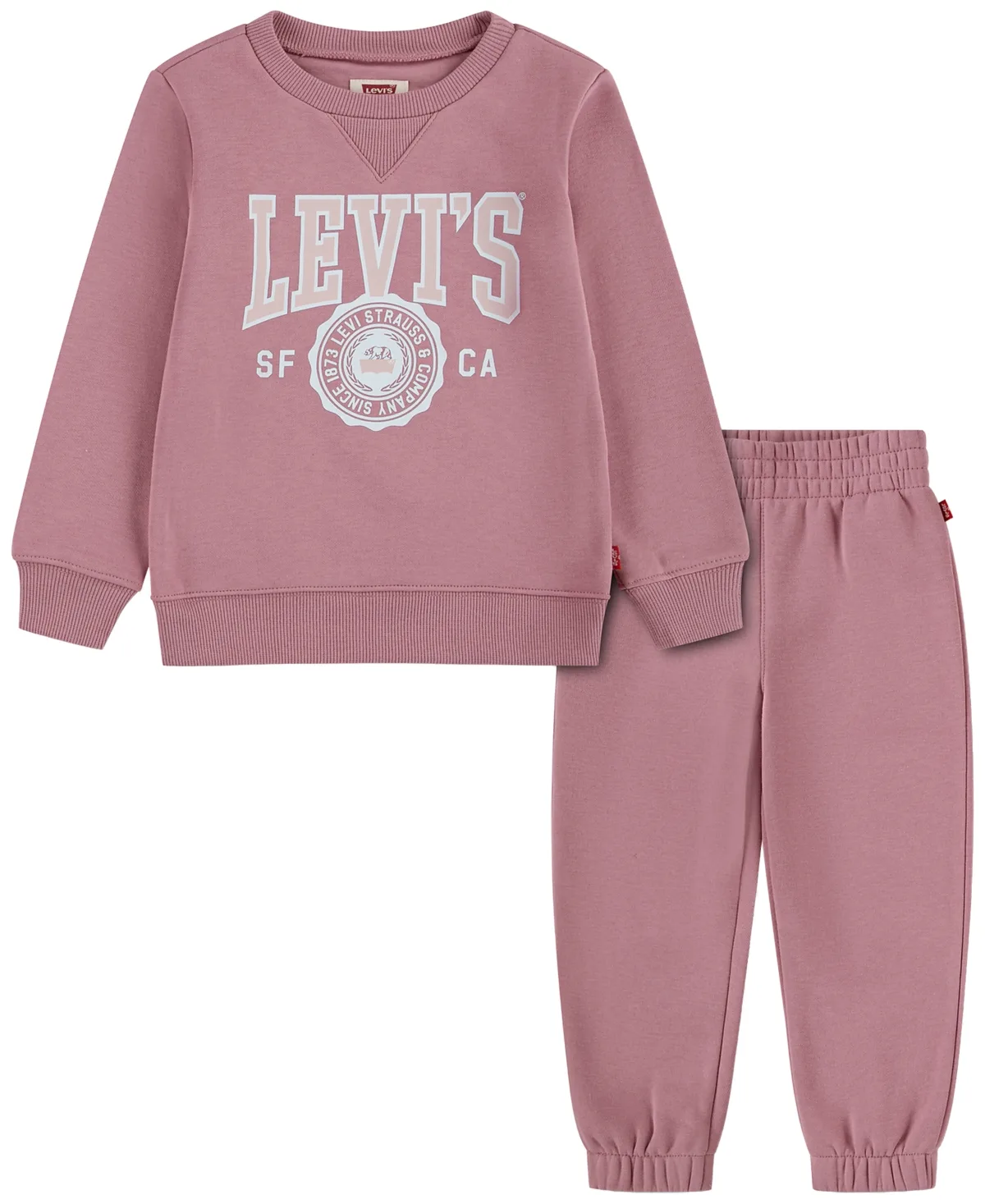 Crewneck Long-Sleeve Fleece Sweatshirt and Joggers, 2-Piece Set by Levi's