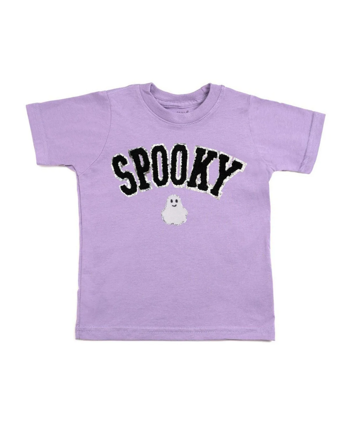 Spooky Ghost Patch Halloween Short Sleeve T-Shirt by Sweet Wink