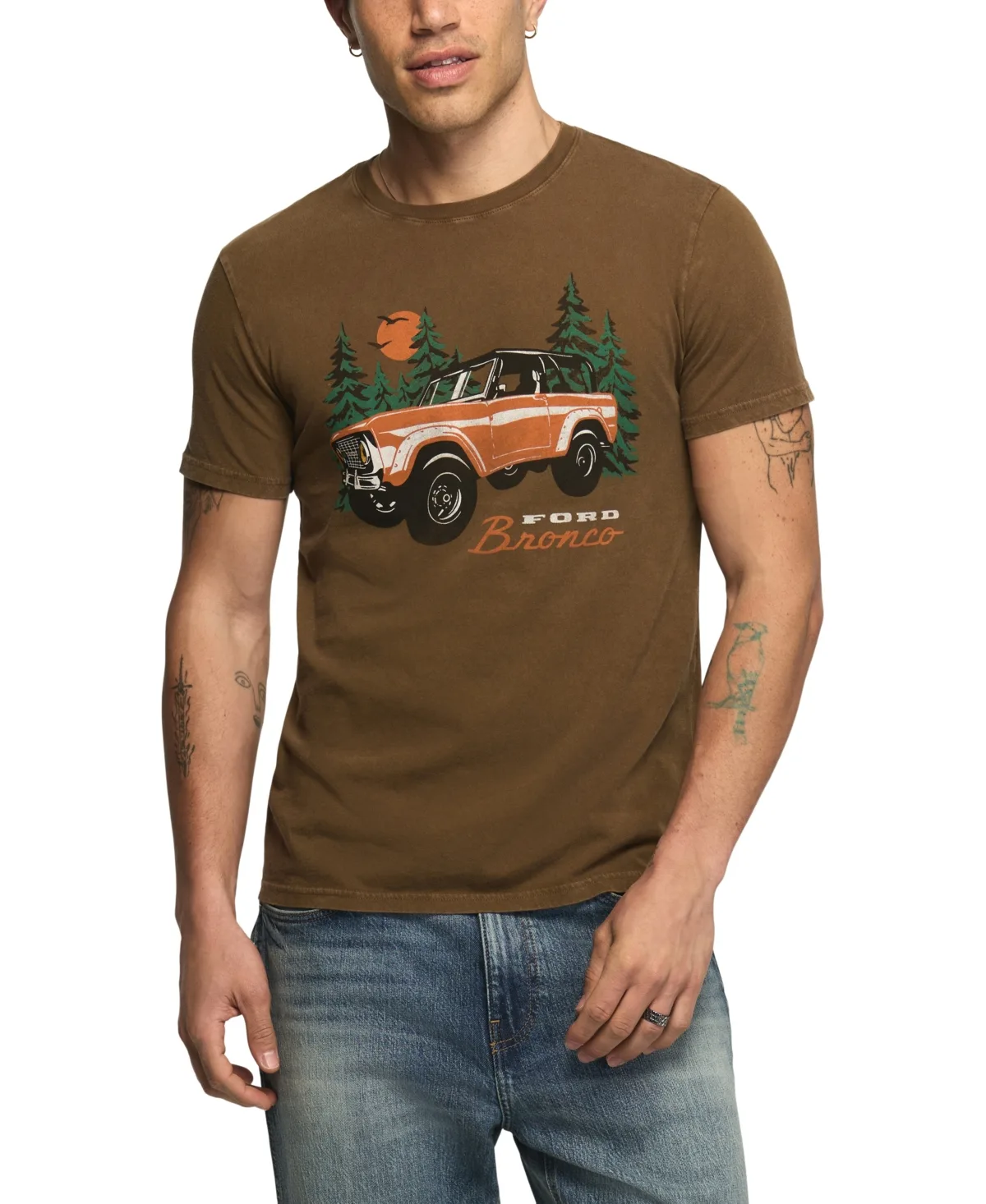 Ford Bronco Retro Burnout Graphic T-Shirt