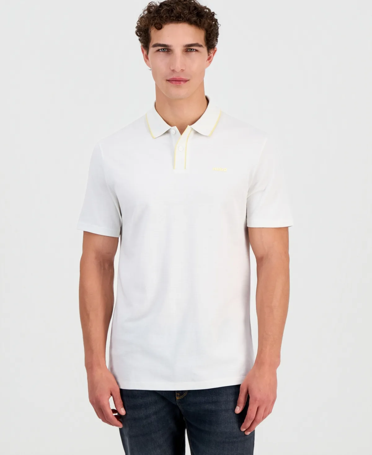 Dalombi Button-Placket Polo Shirt by Hugo Boss