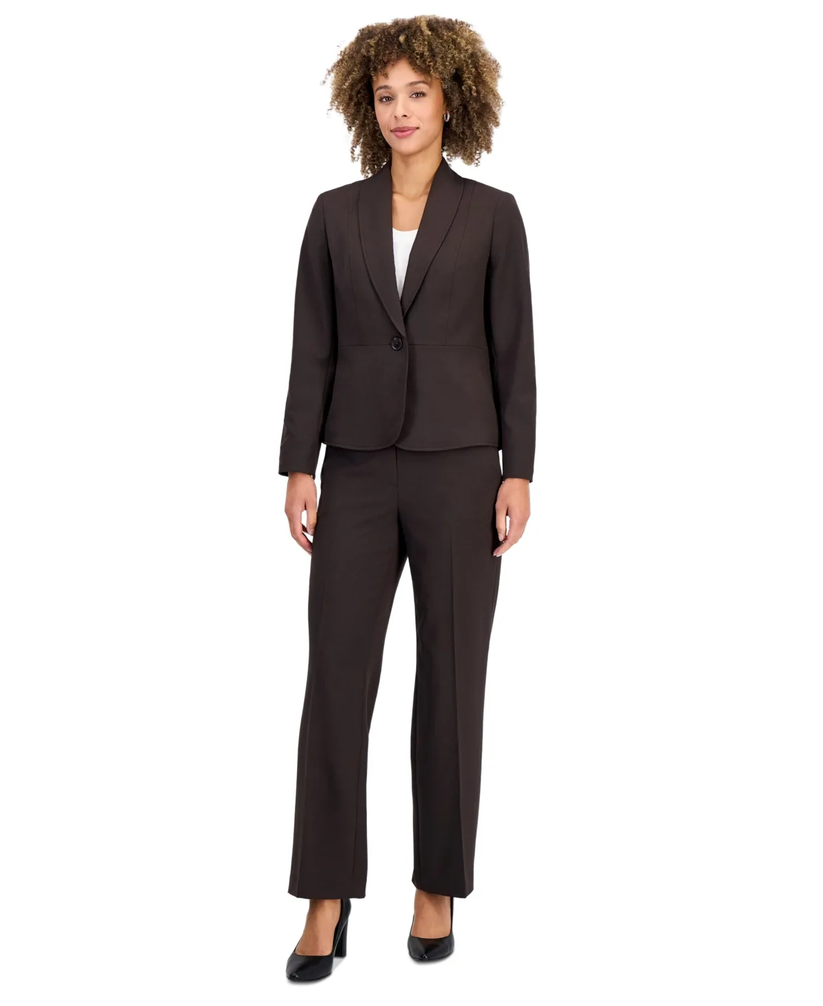 Shawl-Collar Wide-Leg Jacket and Pants, 2-Piece Suit by Le Suit
