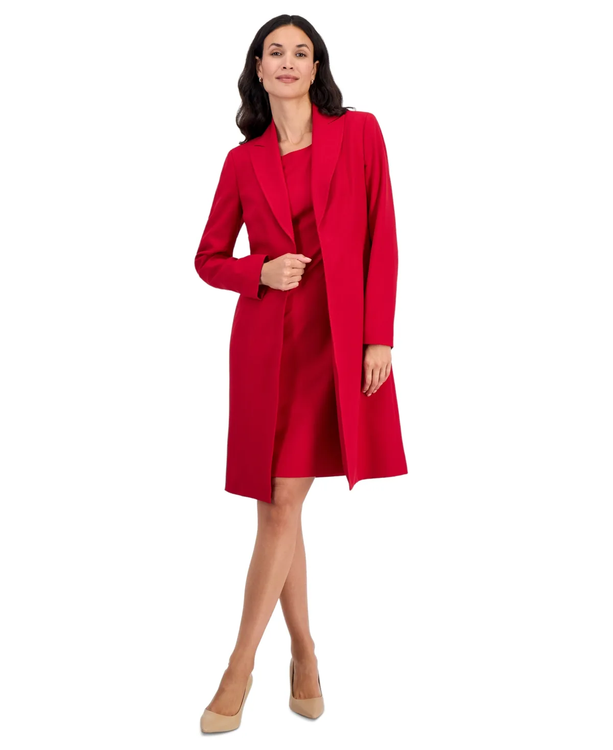 Peak Lapel Topper and Basic Sheath Dress, 2-Piece Set by Le Suit