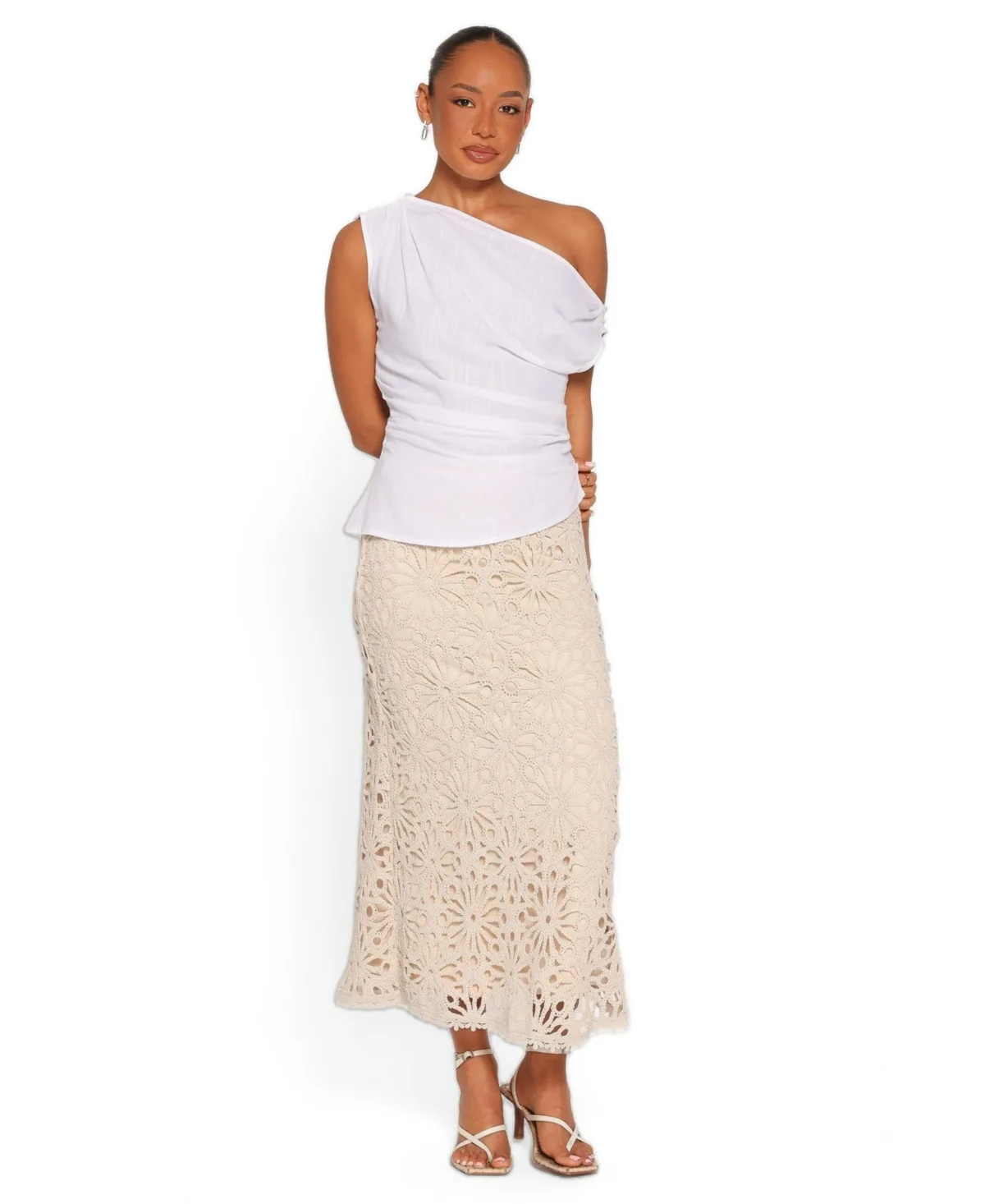 Vesela High-Waisted Crochet Maxi Skirt
