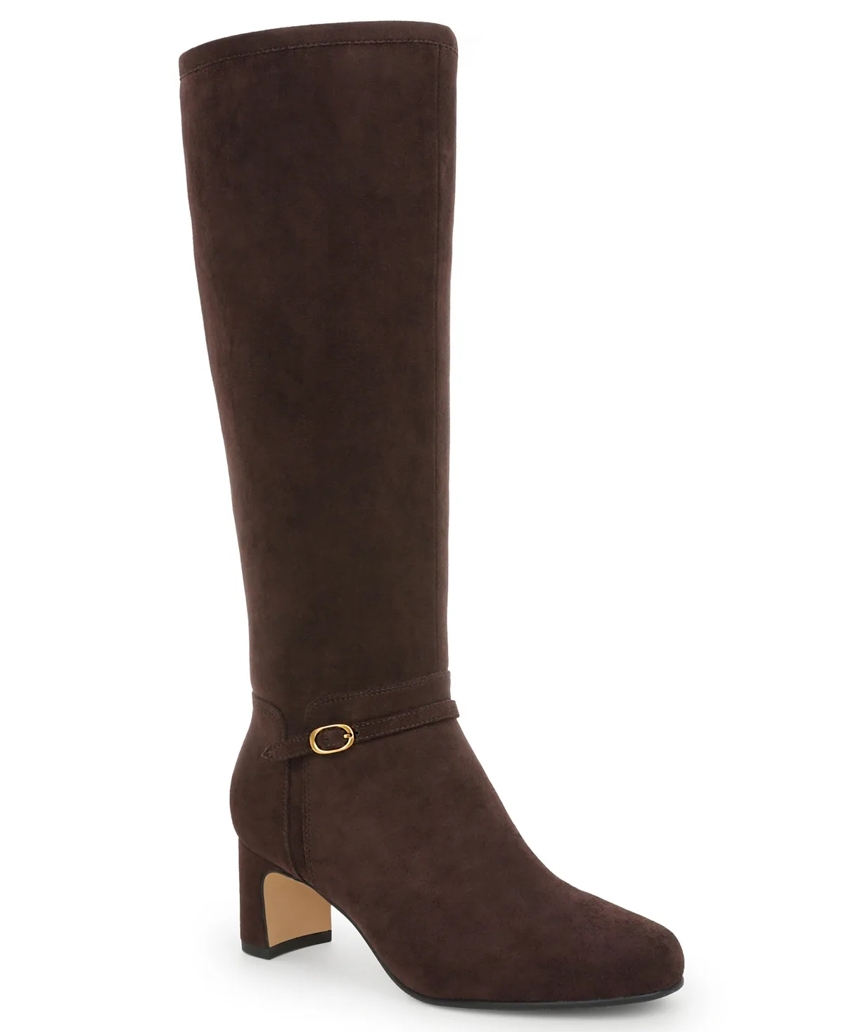 Knee-High Block Heel Round Toe Boots by Giani Bernini