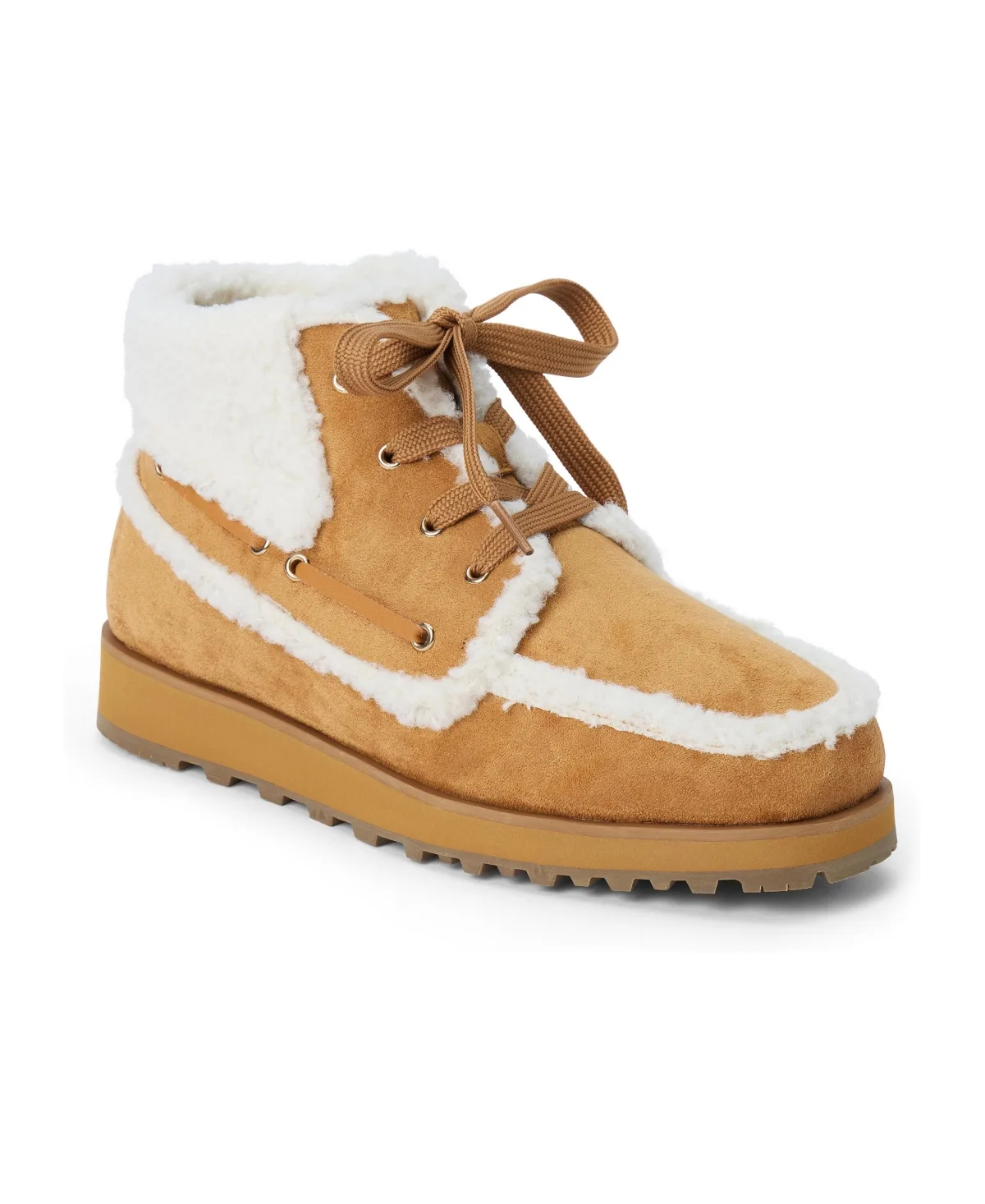 Beach by Matisse Ridge Faux Shearling Round-Toe Lace-Up Boots by Matisse