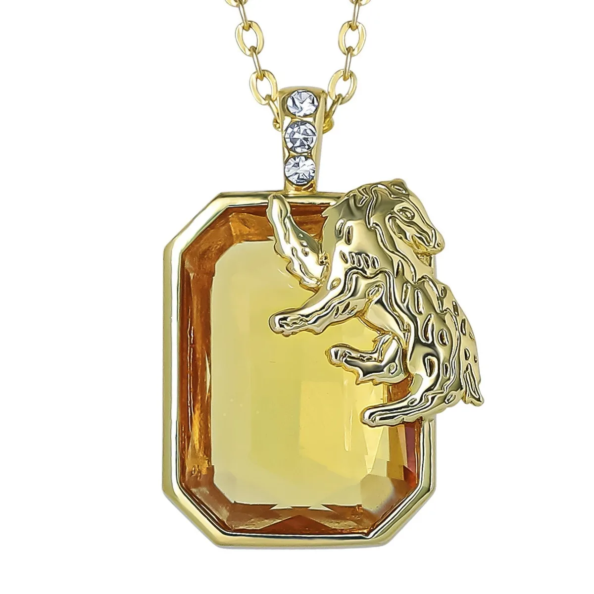 Harry Potter Hufflepuff Badger Pendant Necklace Official License, 18+2 by Harry Potter
