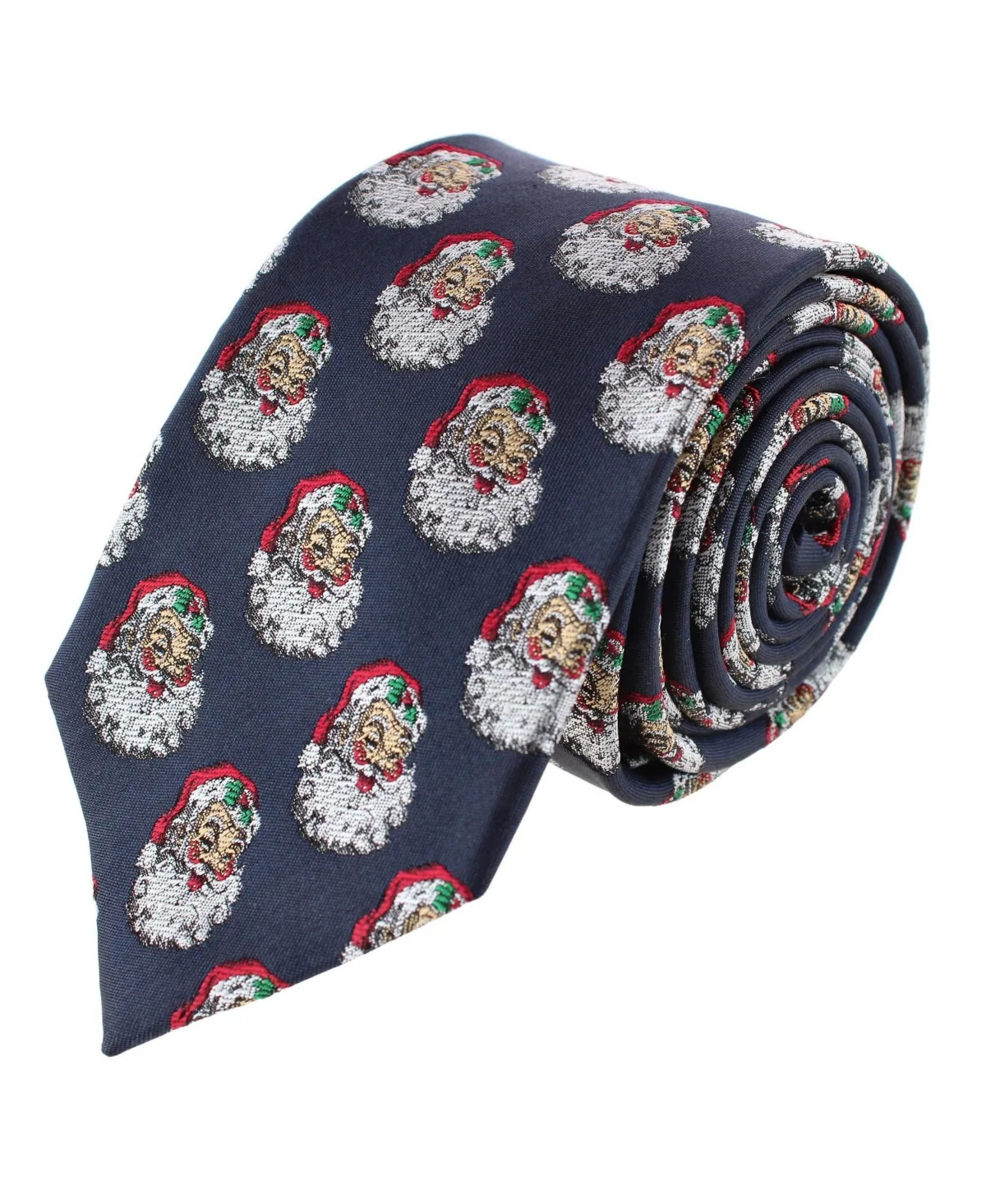 Vintage Cherrio Santa Novelty Silk Necktie by Trafalgar