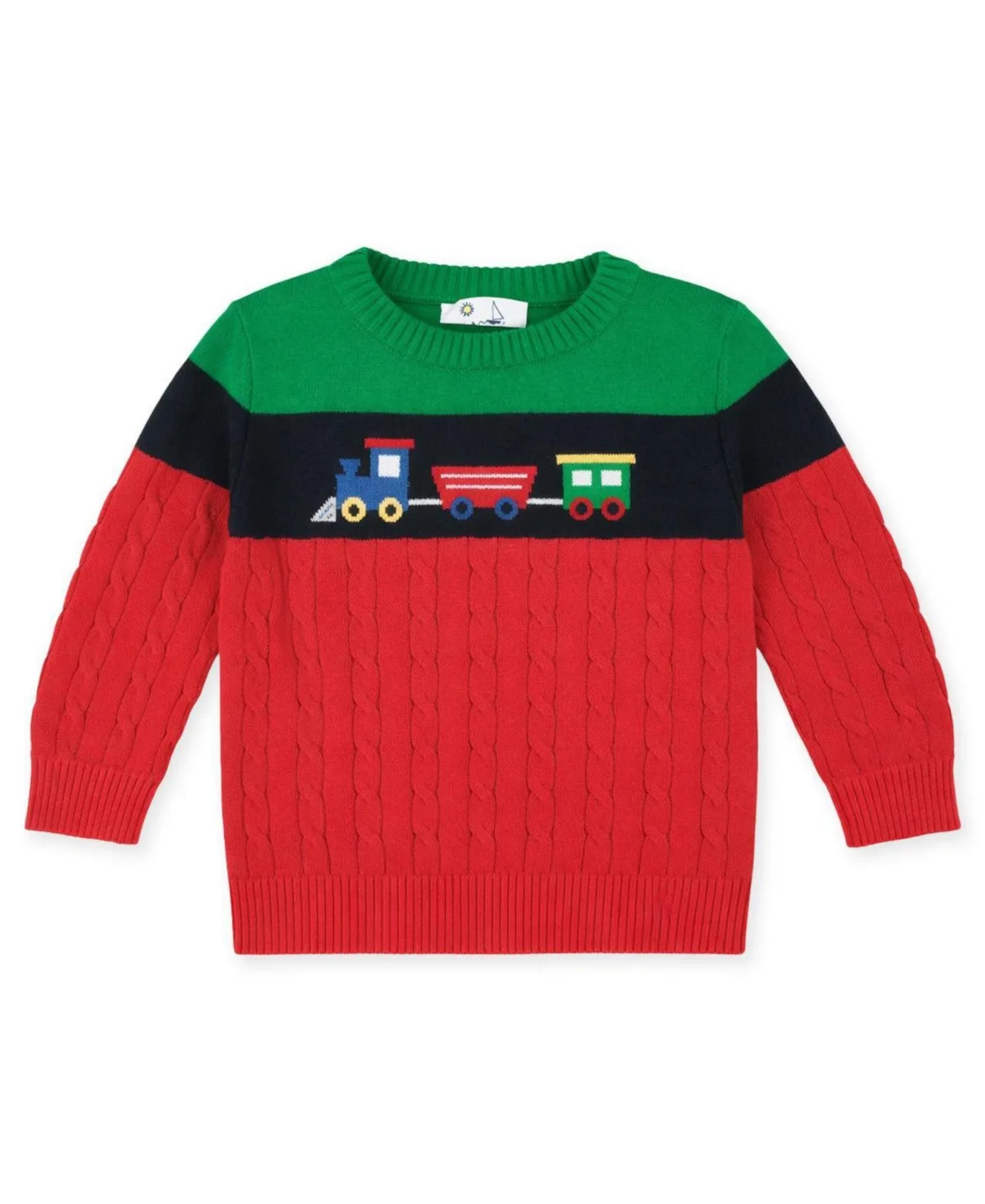 Cable-Knit Crewneck Long-Sleeve Sweater by Florence Eiseman