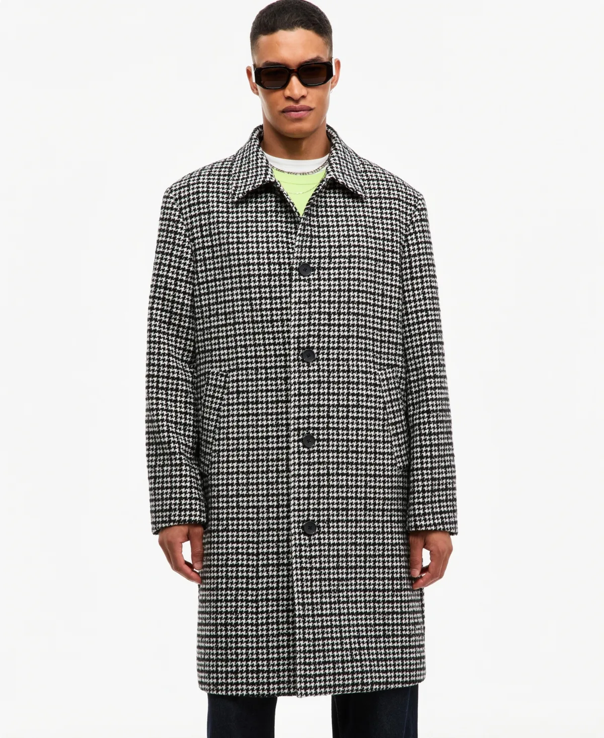 Houndstooth Overcoat by Mode of One