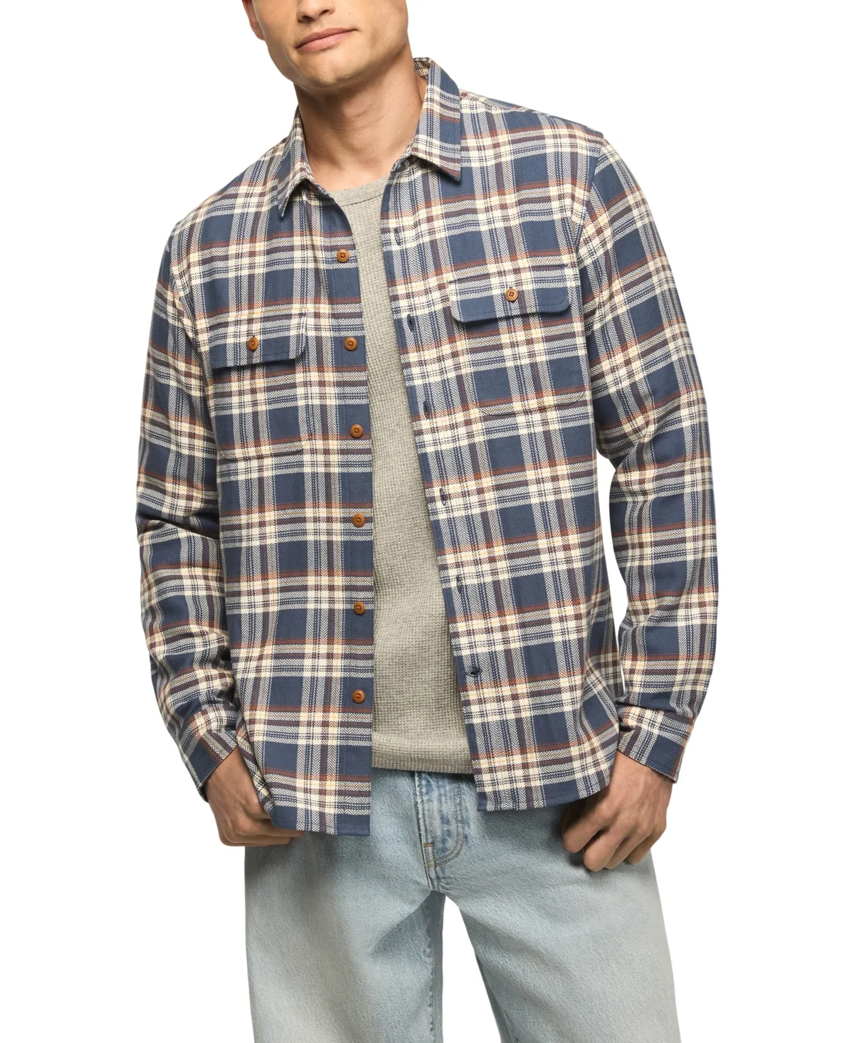 Humboldt Herringbone Plaid Shirt by Lucky Brand
