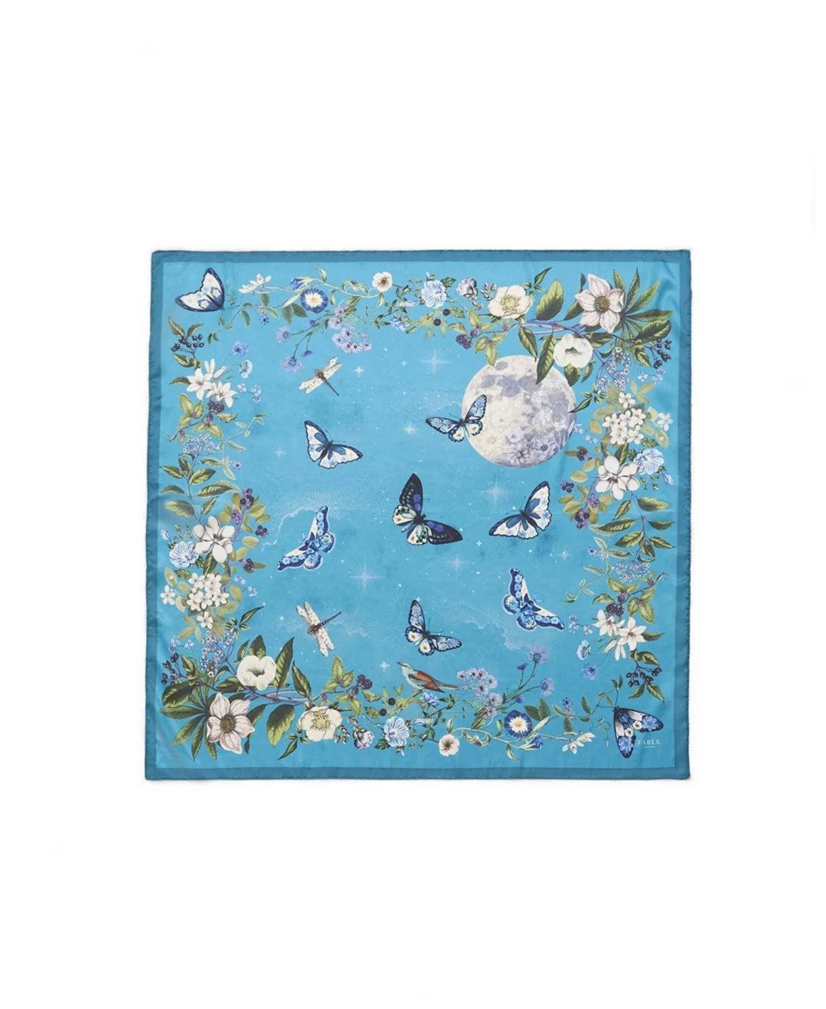 Midnight Garden Medium Square Scarf by Fable England