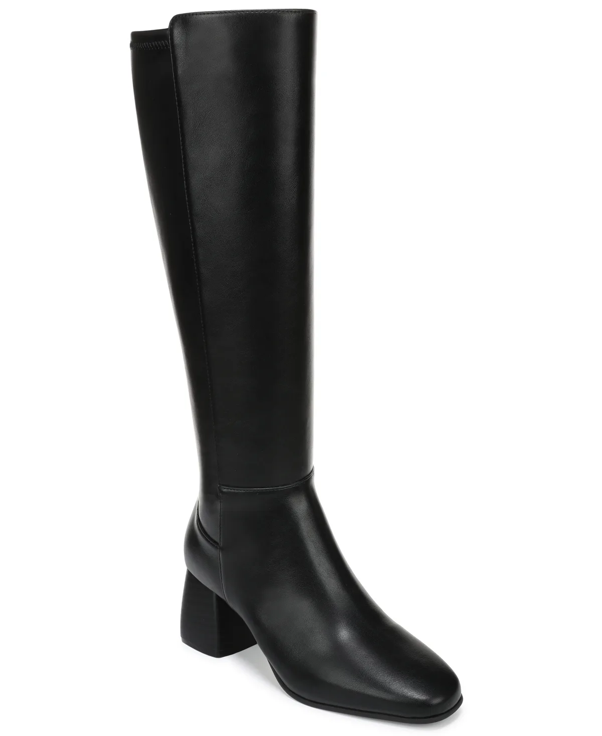 Palomaa Knee High Square Toe Faux Leather Boots