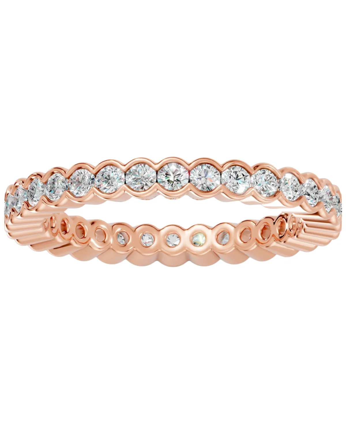 Diamond Round-Cut Full Eternity Band Ring (1 ct. t.w.) in 14k White, Yellow, Rose Gold or Platinum by Macy's