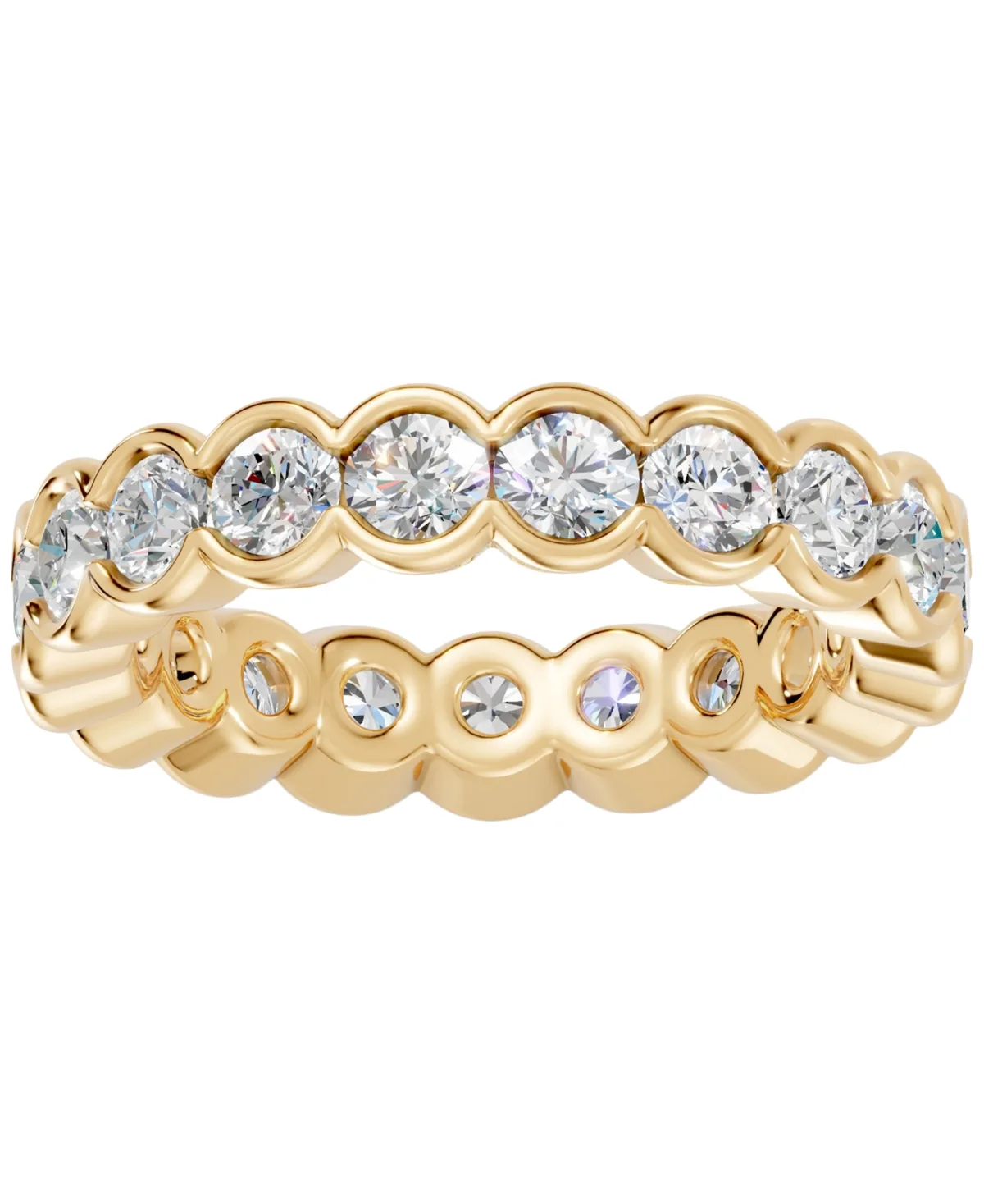 Diamond Round-Cut Full Eternity Band Ring (3 ct. t.w.) in 14k White, Yellow, Rose Gold or Platinum