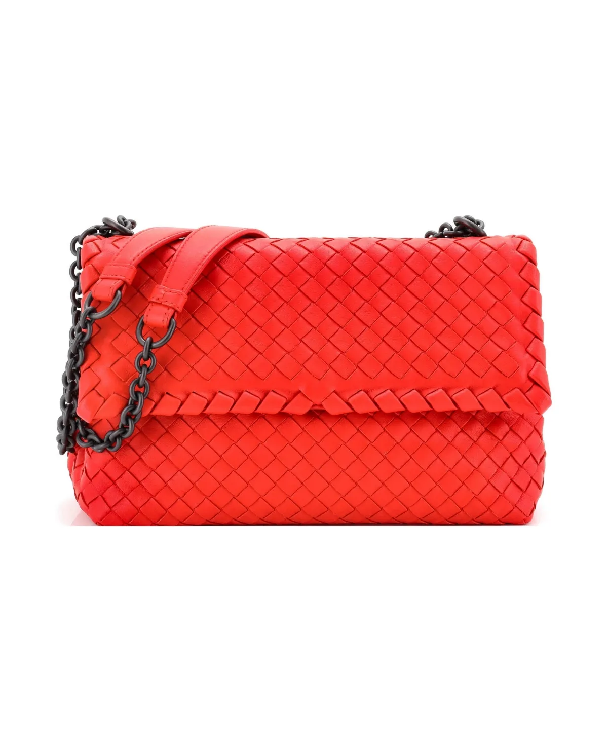 Pre-Owned Bottega Veneta Small Olimpia Crossbody Bag Intrecciato Nappa
