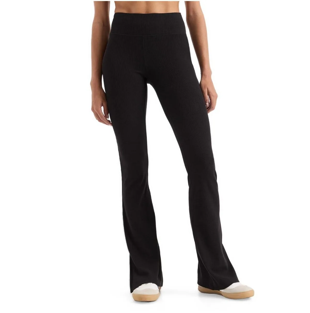 On the Go-To Organic Cotton-Blend Ribbed Bootcut Leggings by Pact