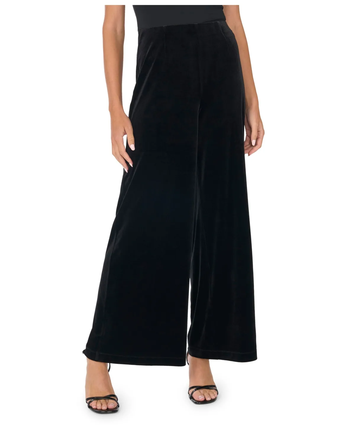 Velvet Wide Leg Pull-On Pants by CeCe