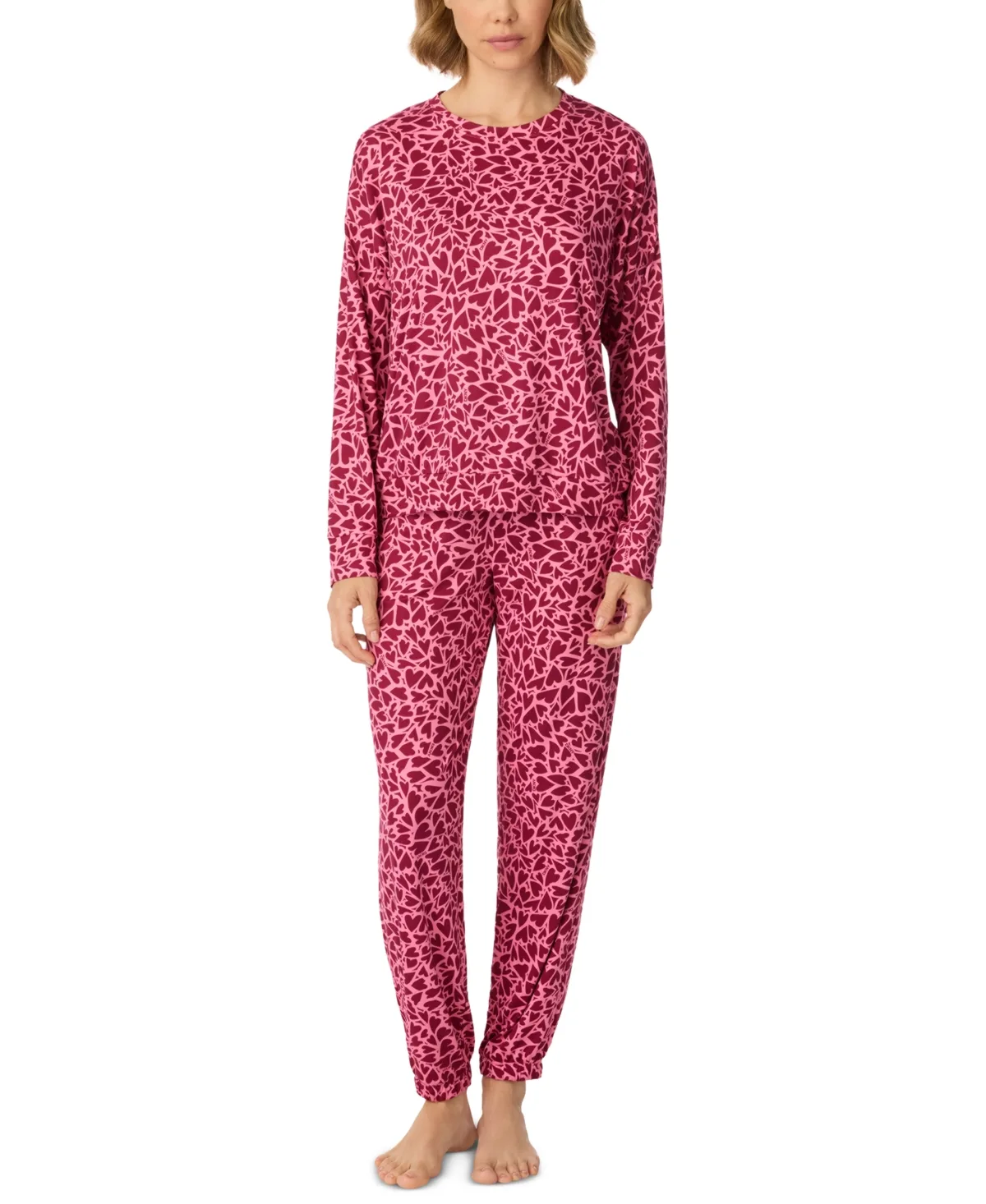 Jersey Knit Long-Sleeve Top and Jogger Pants, 2-Piece Set