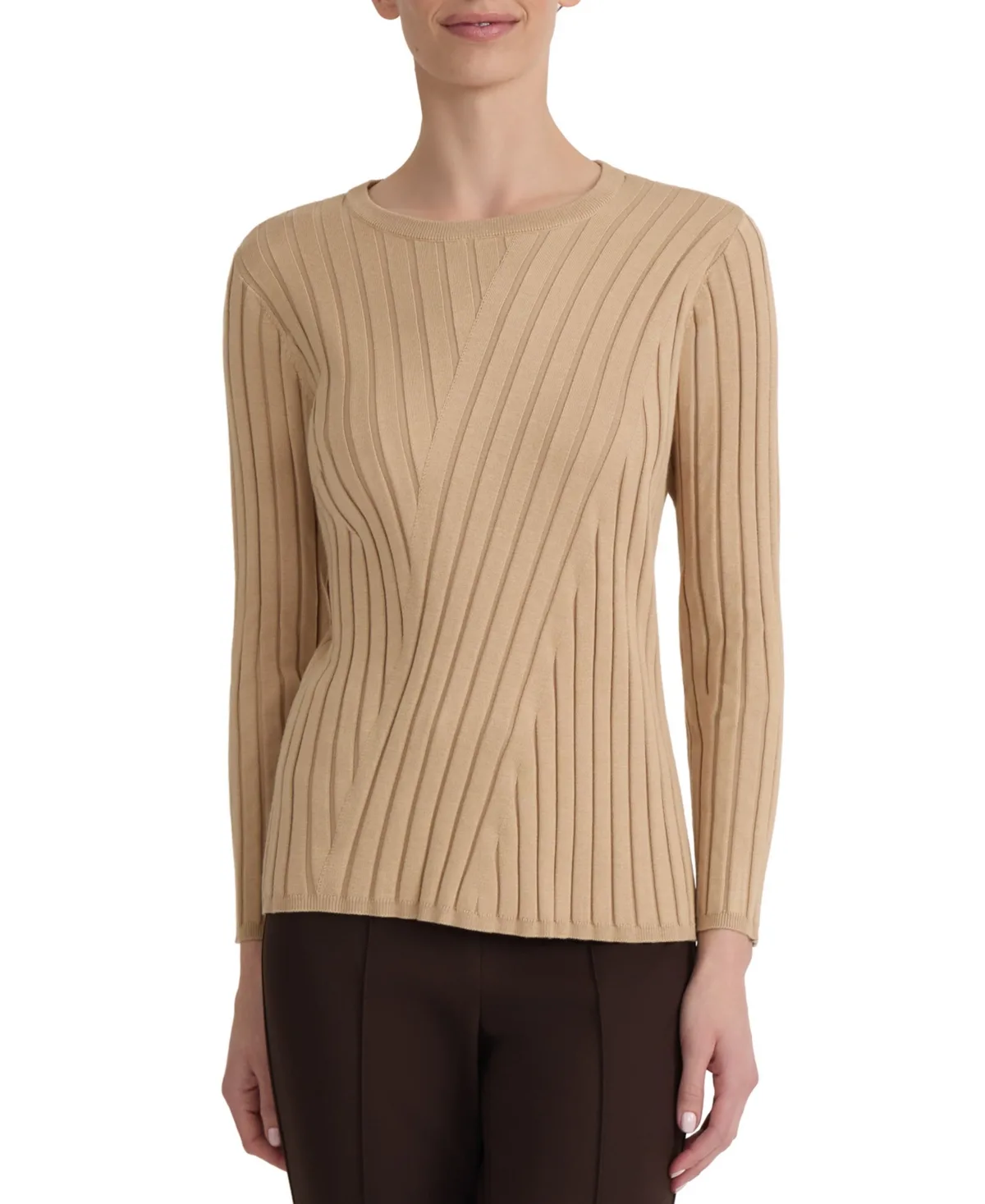 Crewneck Long-Sleeve T-Shirt by Jones New York