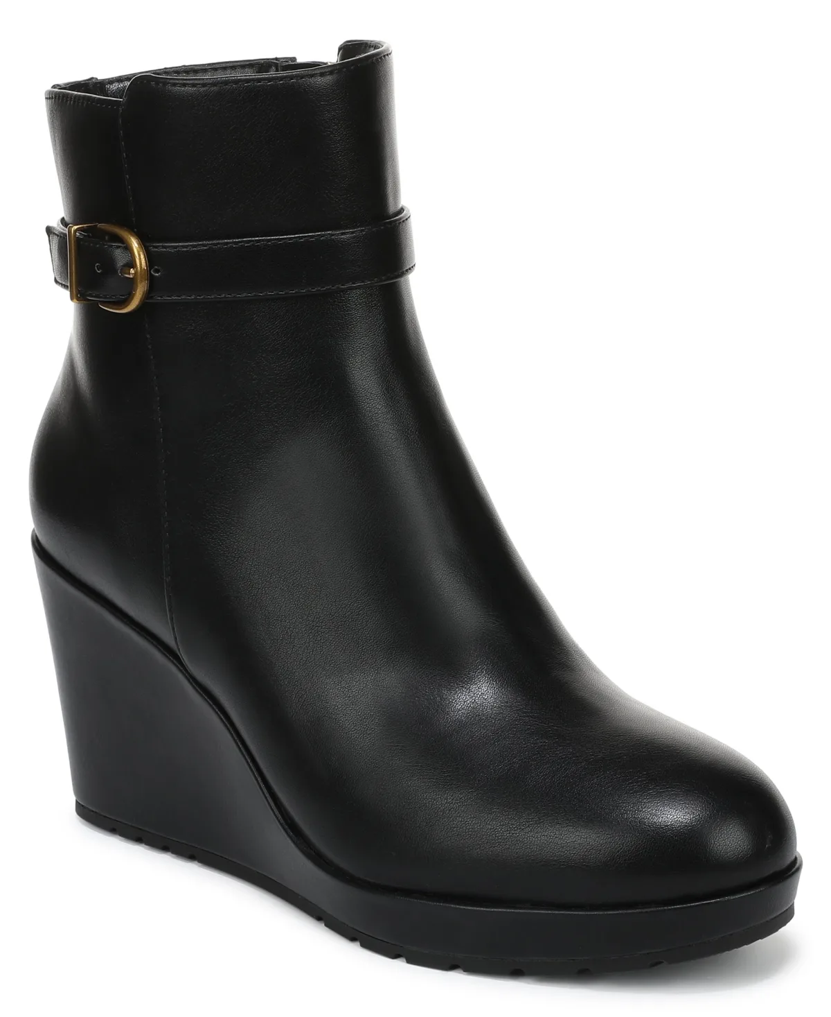 Faux Leather Wedge Ankle Booties by Giani Bernini