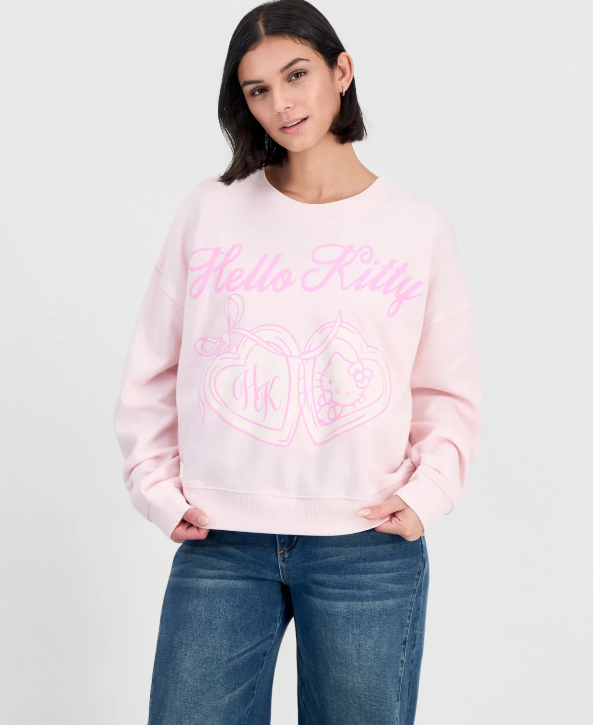 Hello Kitty Locket Graphic Crewneck Sweatshirt by Grayson Threads the Label