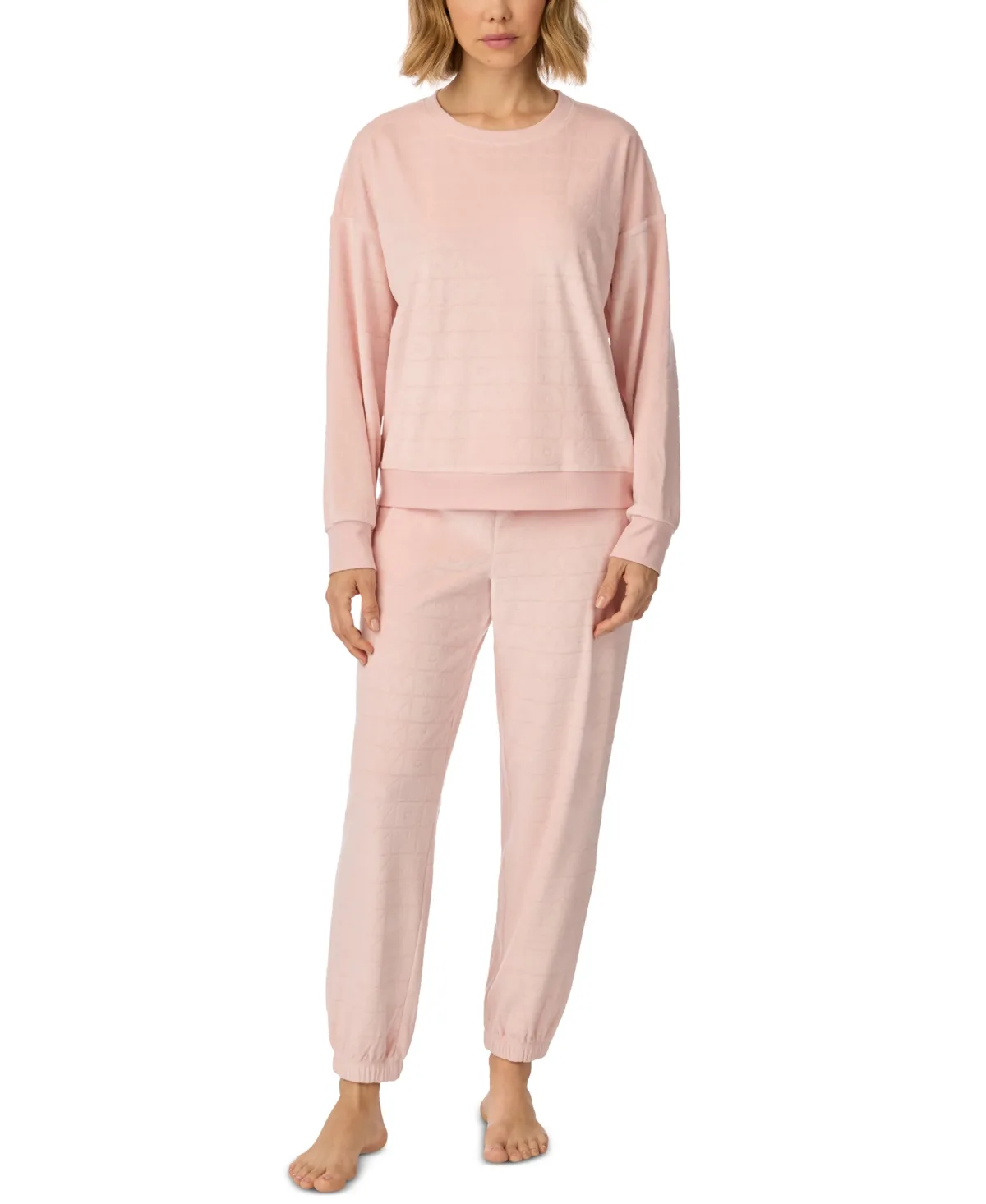 Plush-Knit Long-Sleeve Top and Jogger Pants, 2-Piece Set