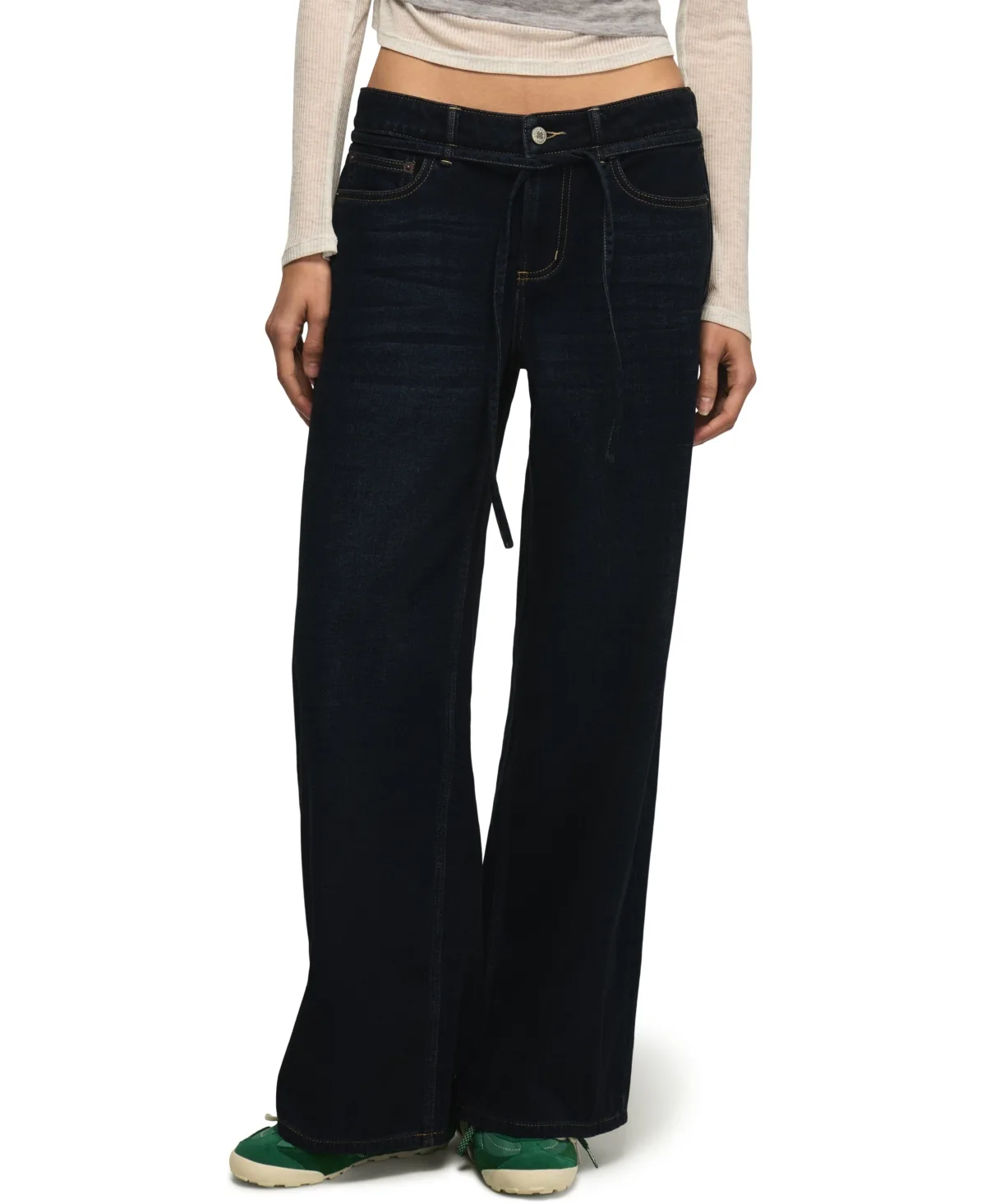 Palazzo Wide-Leg High-Rise Denim Jeans by Lucky Brand
