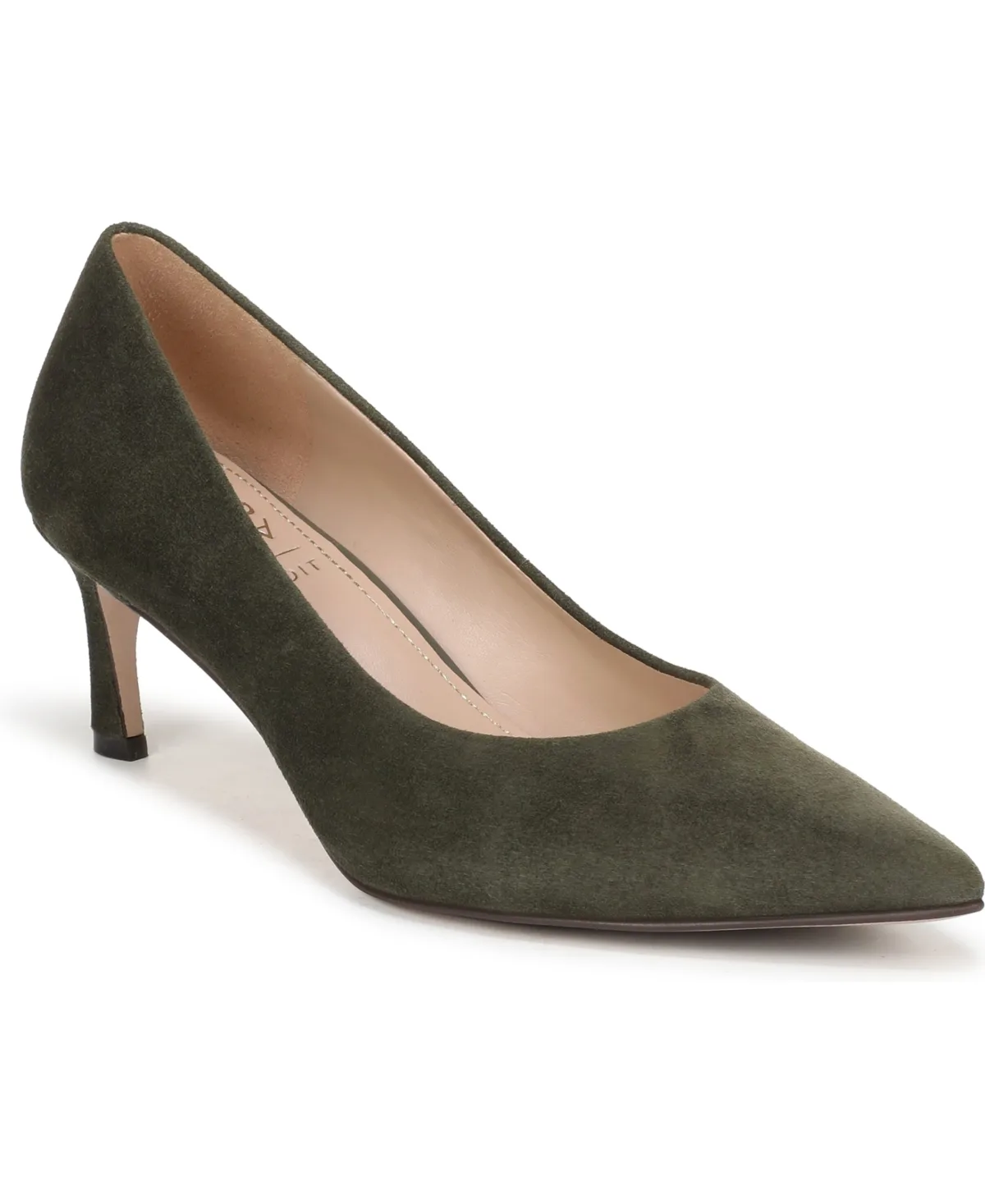 27 Edit Francis Suede Pointed-Toe Flared-Heel Pumps