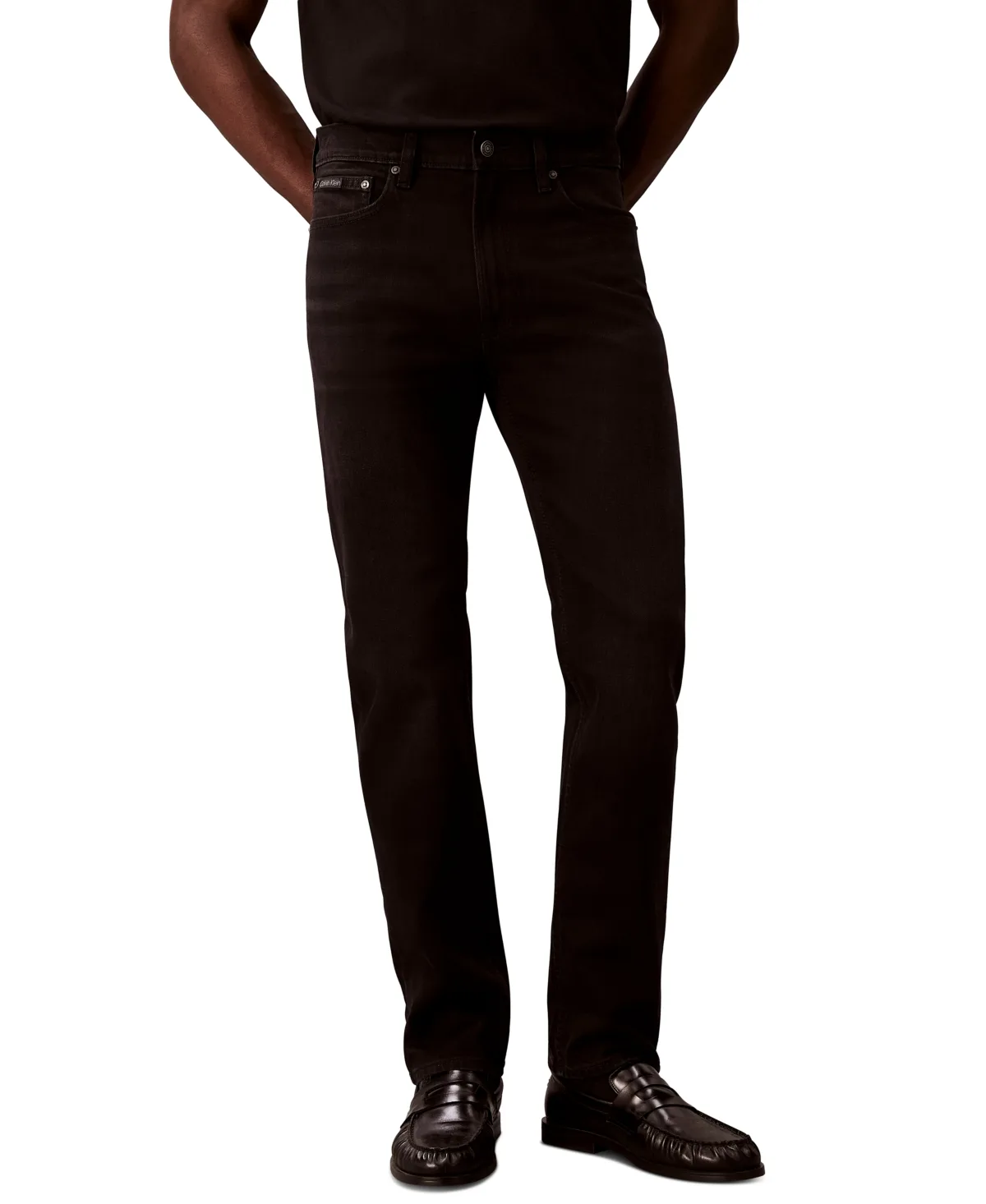 Straight-Leg Slim Stretch Jeans by Calvin Klein