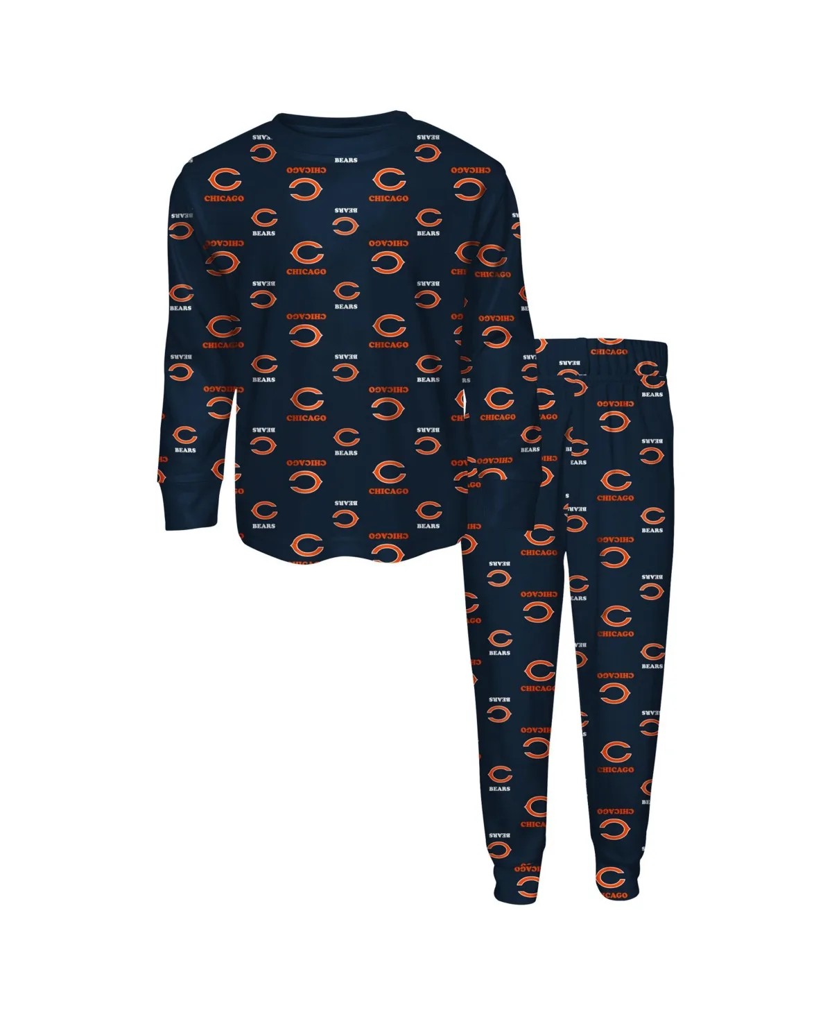 Chicago Bears All-Over Print Long-Sleeve T-Shirt and Pants Set by Outerstuff