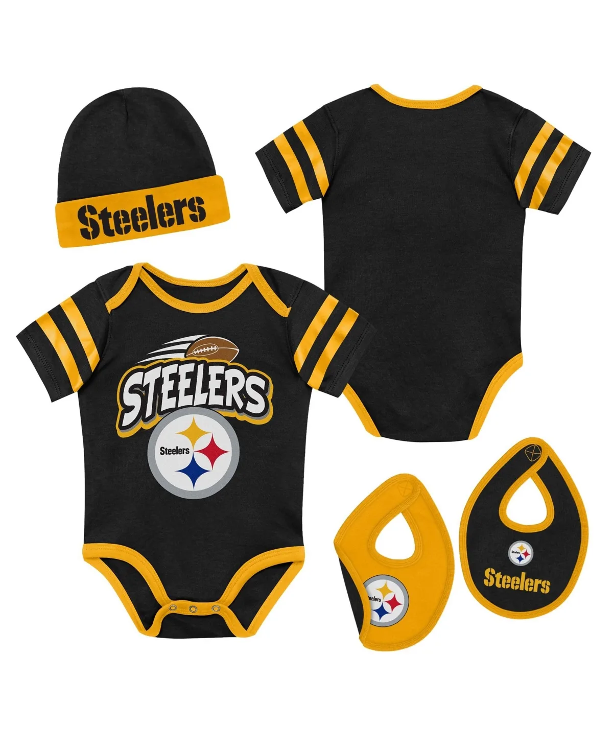 Pittsburgh Steelers Pint Prodigy Three Piece Creeper Set by Outerstuff