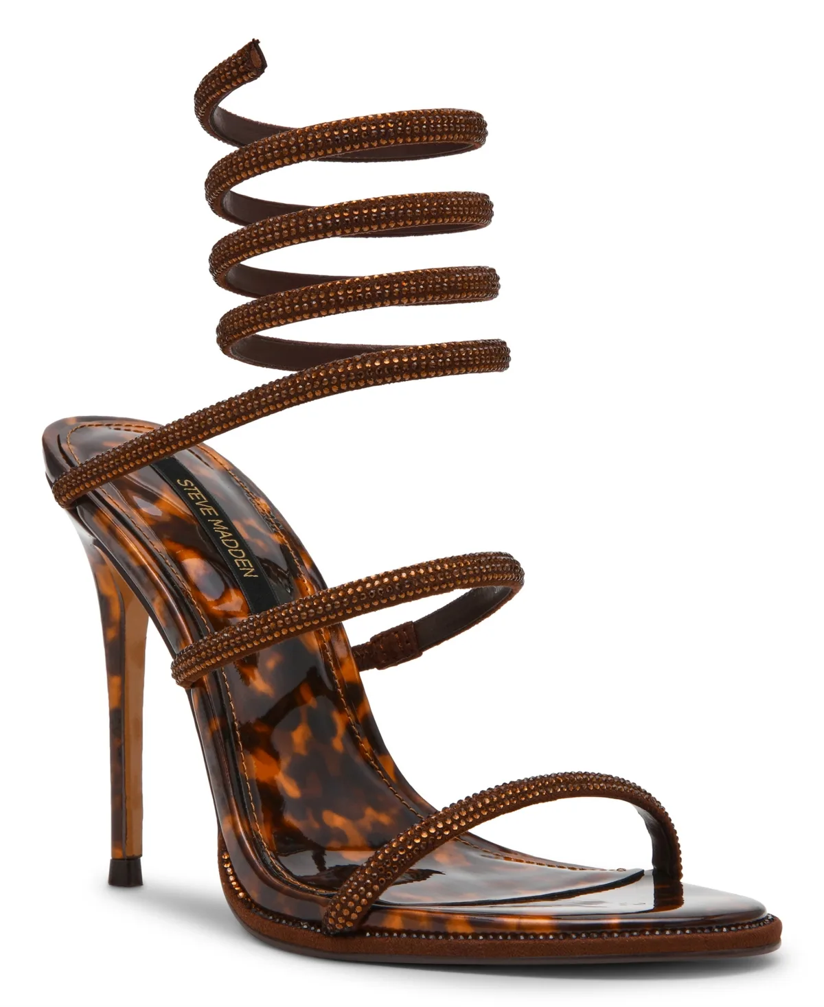Exotica Rhinestone Embellished Ultra High Stiletto Sandals by Steve Madden