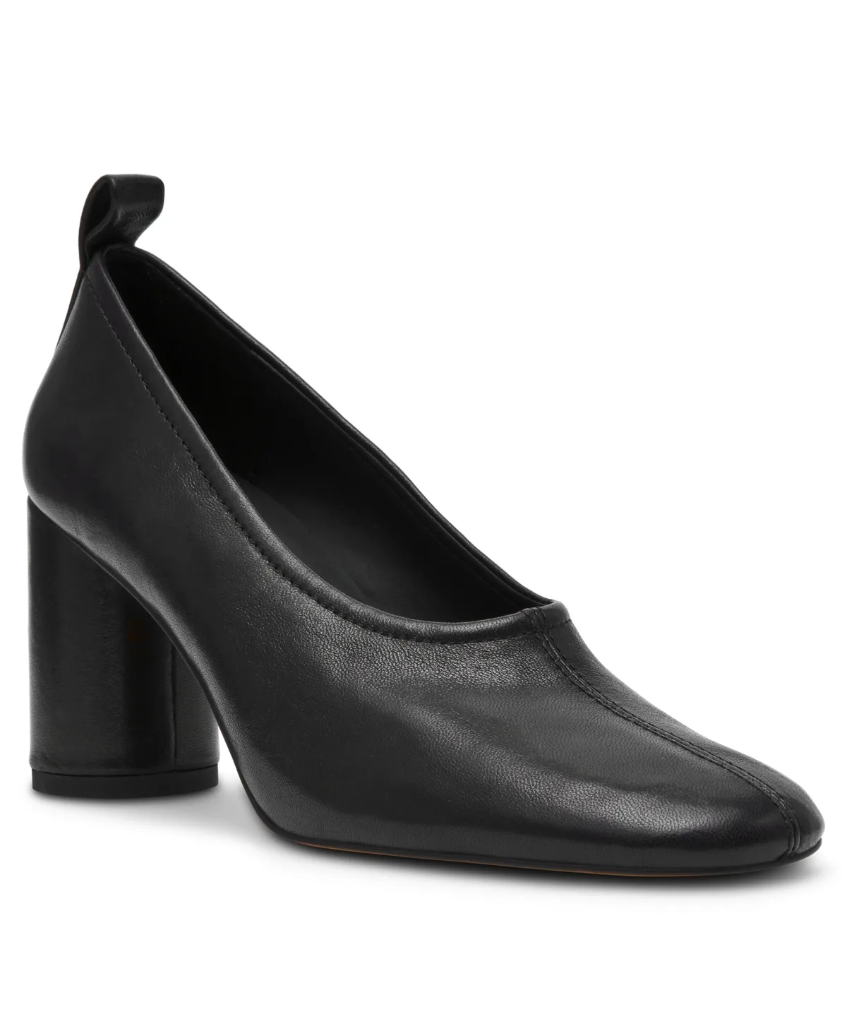 Monnet High-Vamp Cylinder Heel Round Toe Pumps